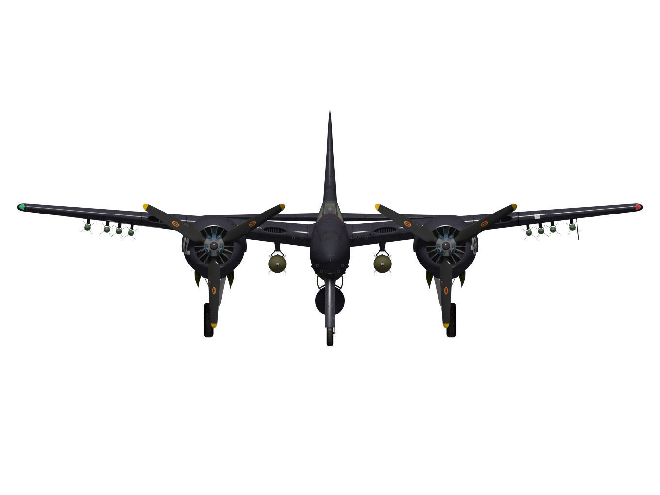 Grumman F7F Tigercat 3D model_11