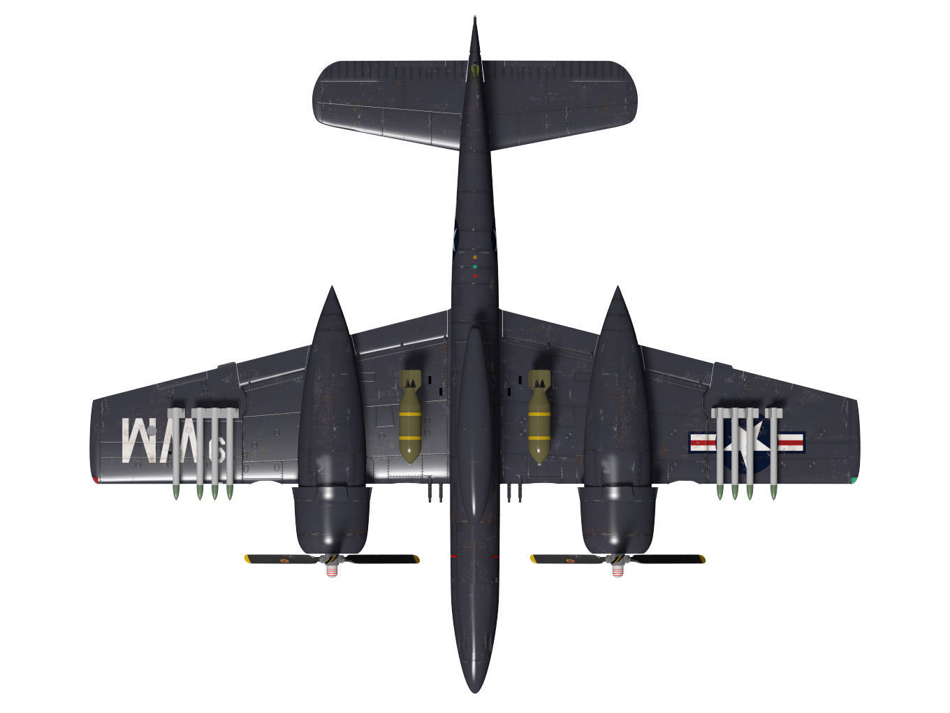 Grumman F7F Tigercat 3D model_13