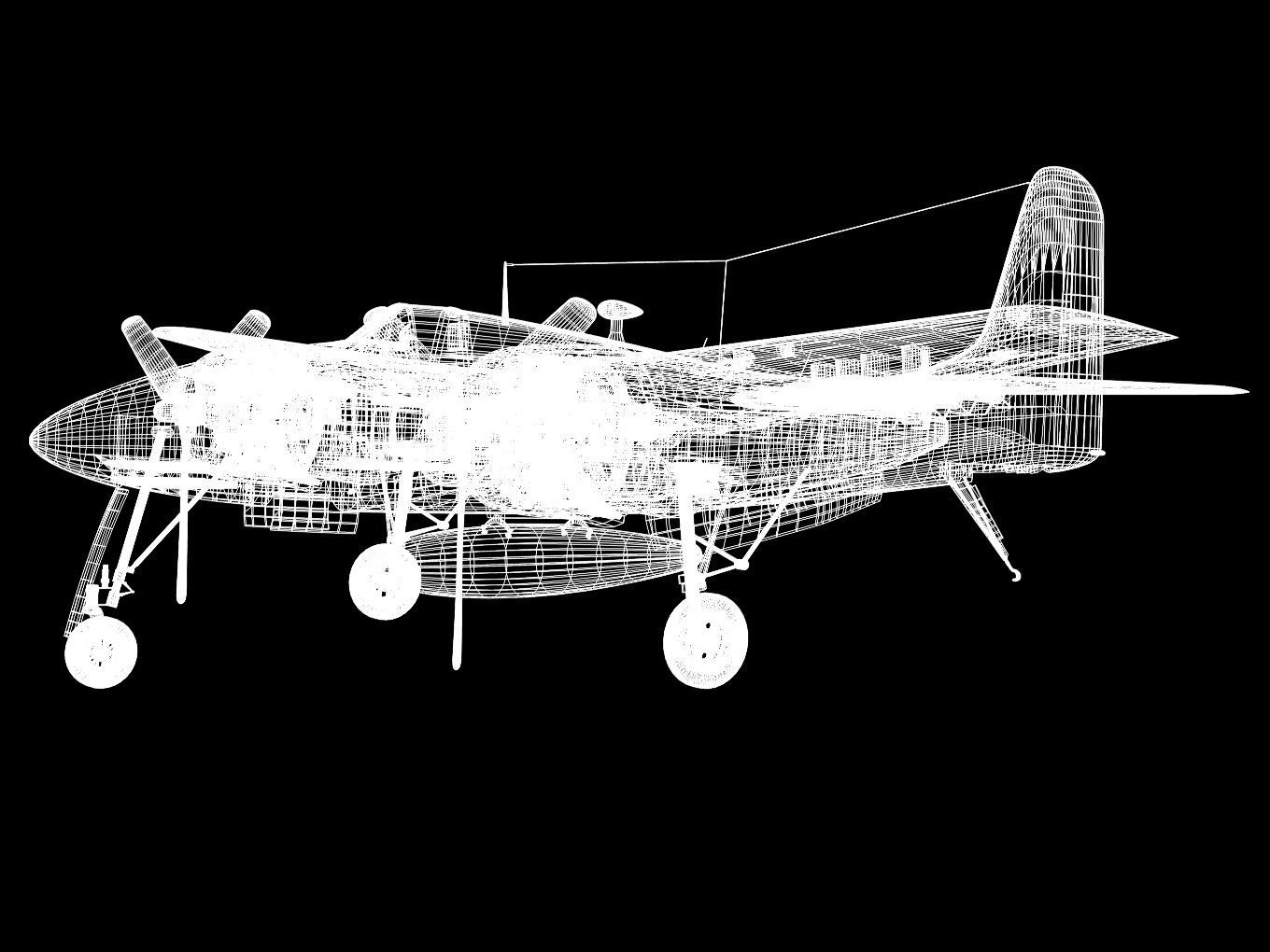 Grumman F7F Tigercat 3D model_16