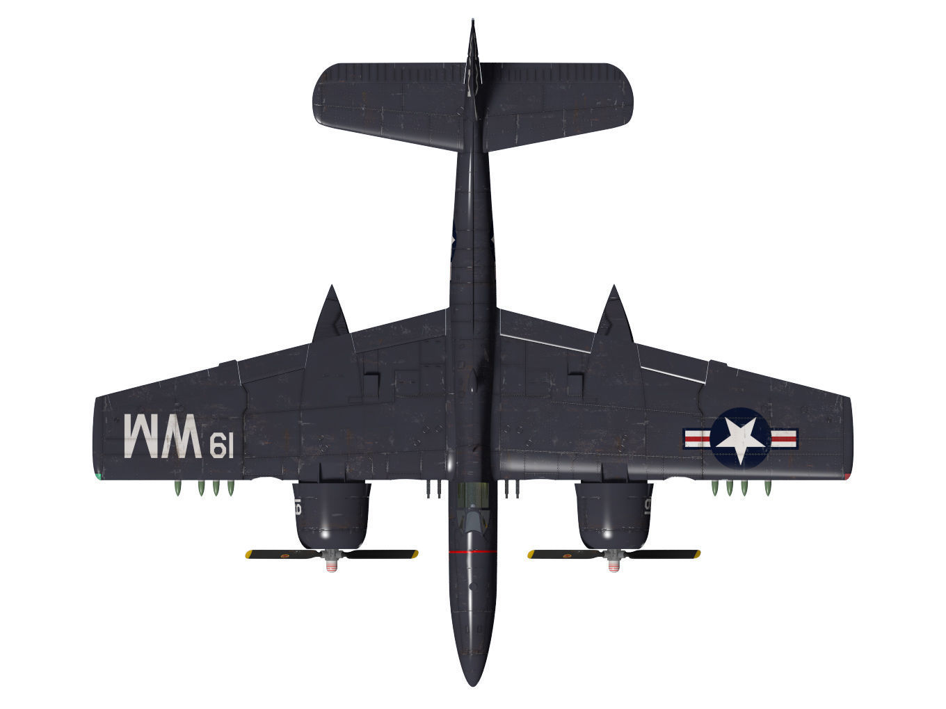 Grumman F7F Tigercat 3D model_12