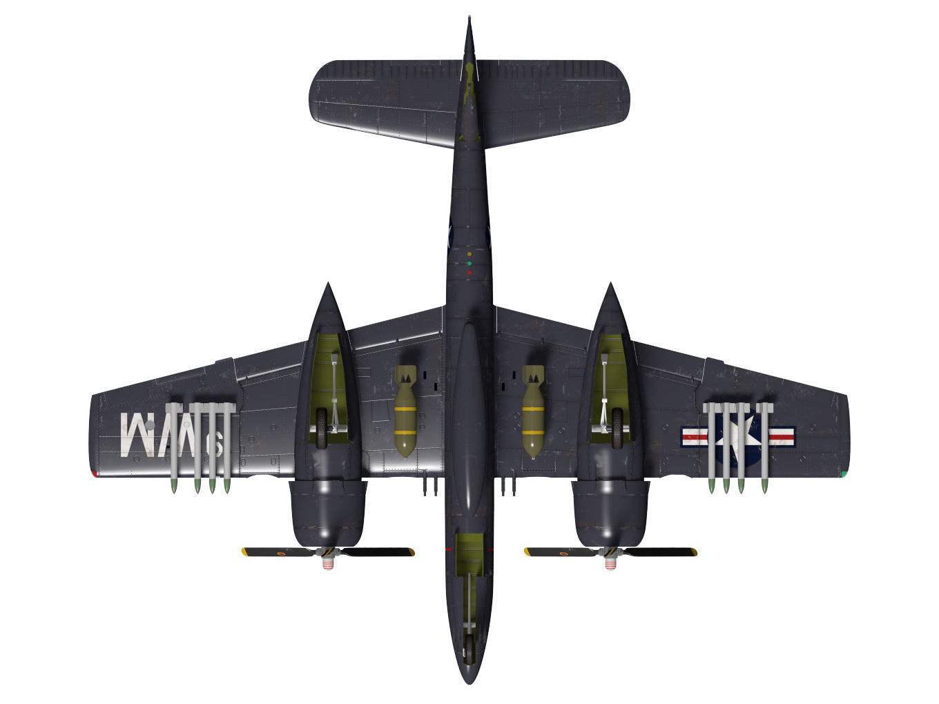 Grumman F7F Tigercat 3D model_14