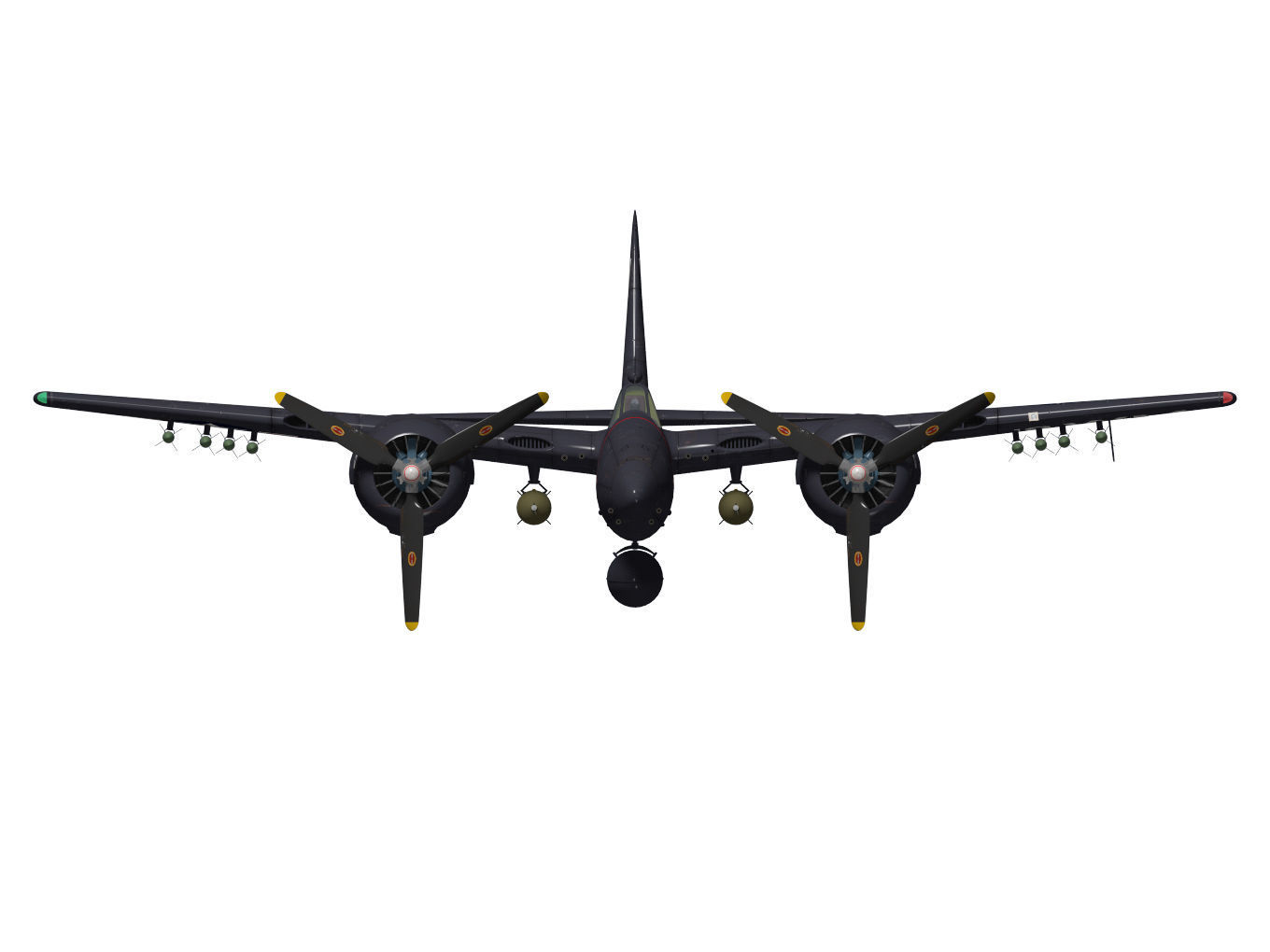 Grumman F7F Tigercat 3D model_10