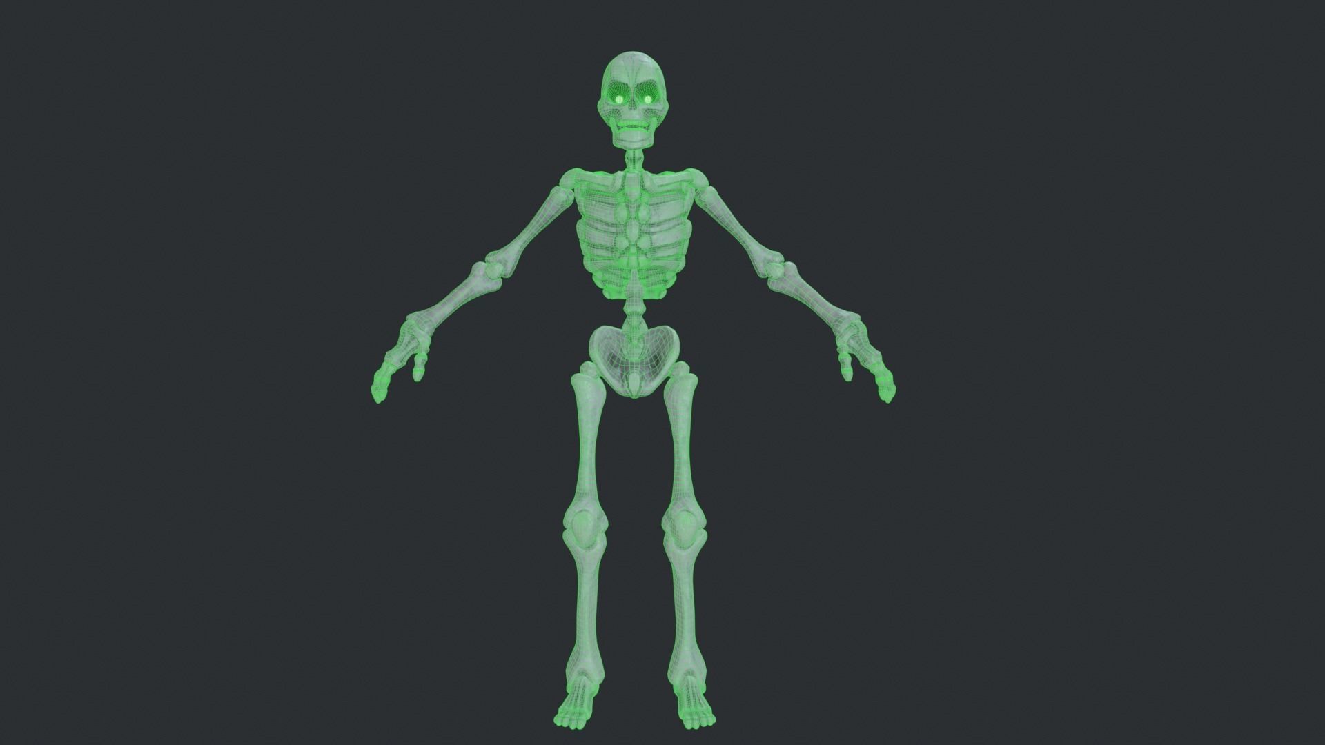 Skeleton Race Low-poly 3D model_34