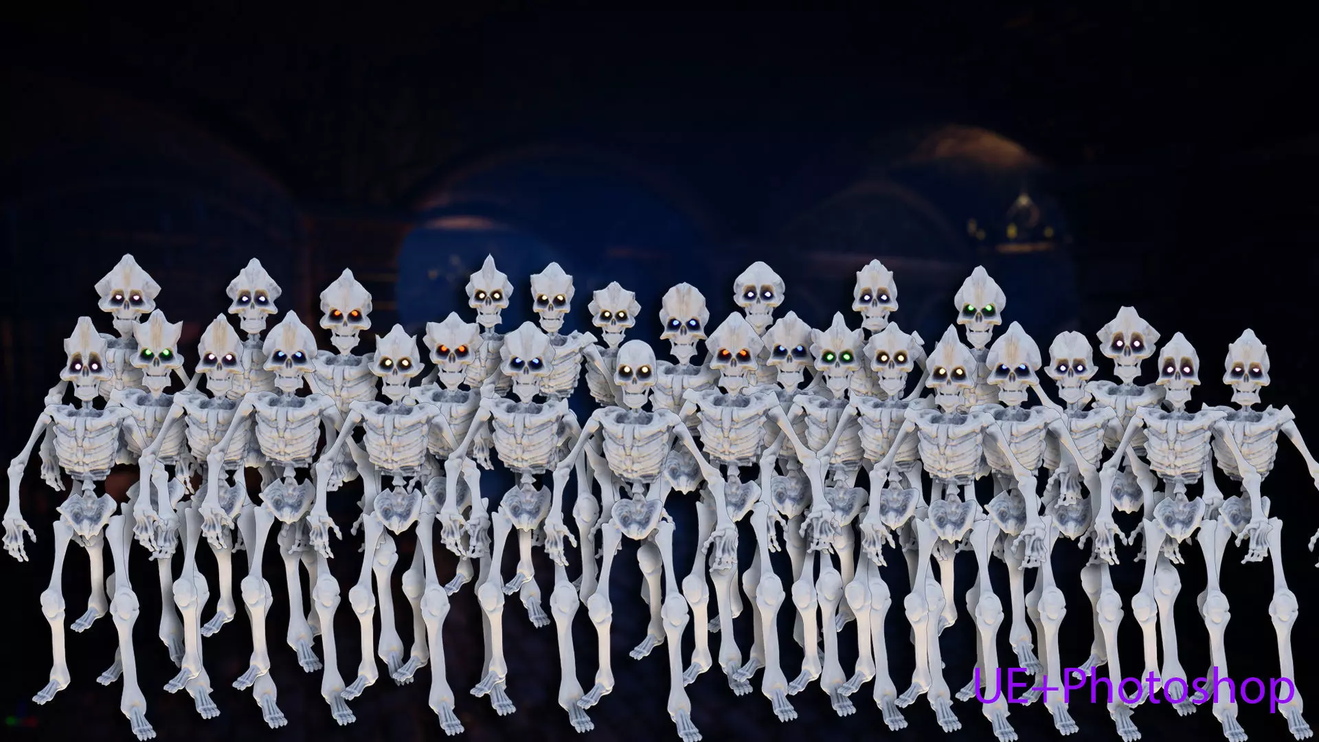 Skeleton Race Low-poly 3D model_0