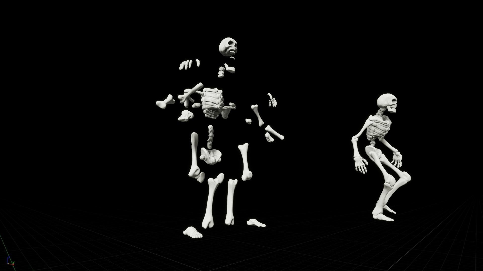 Skeleton Race Low-poly 3D model_12
