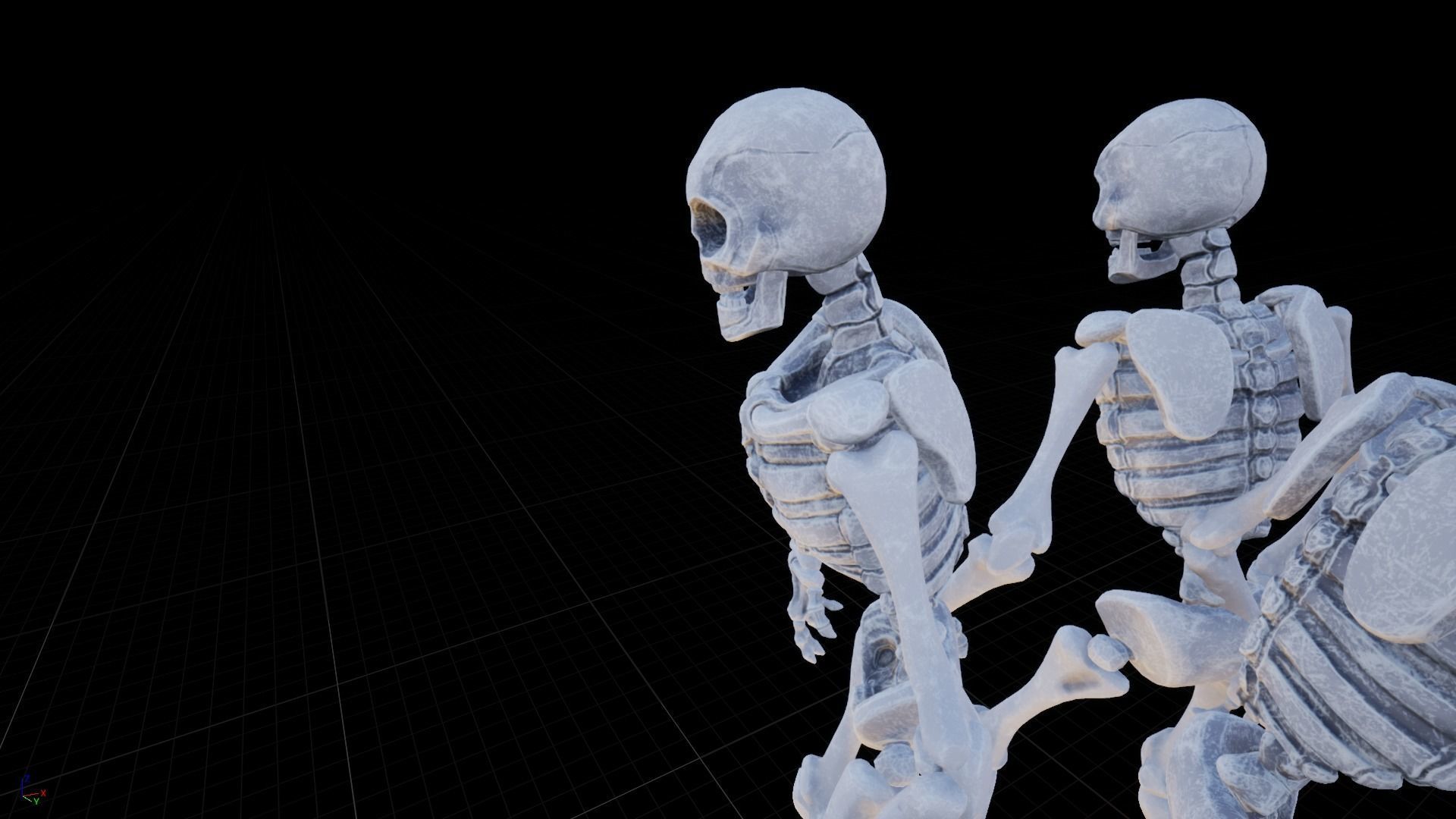 Skeleton Race Low-poly 3D model_23