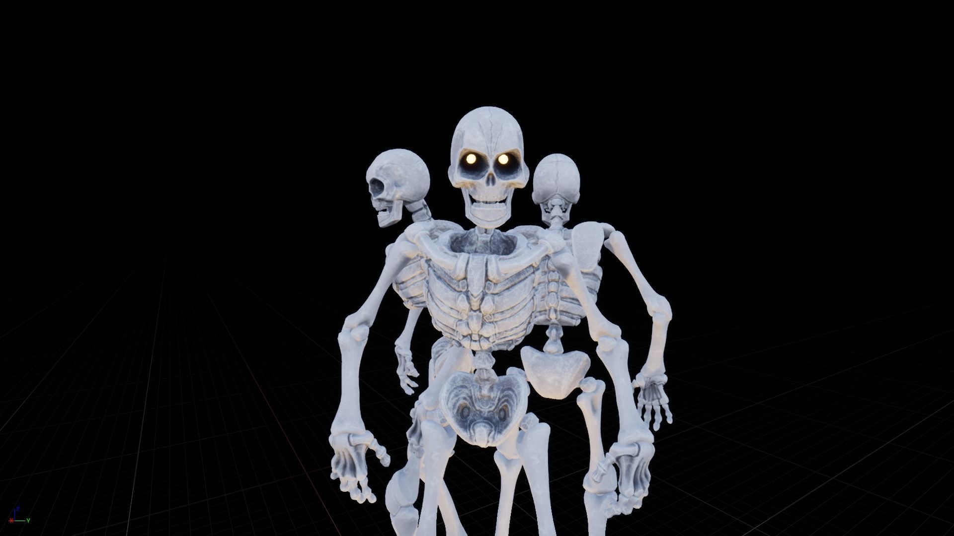 Skeleton Race Low-poly 3D model_21