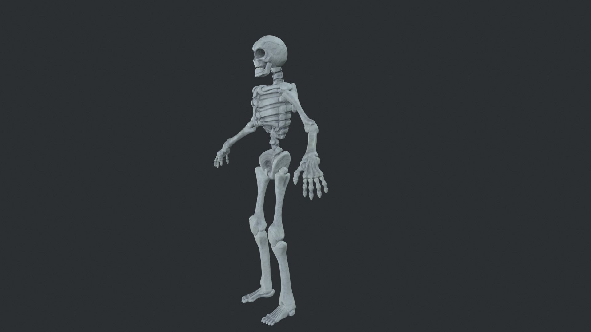 Skeleton Race Low-poly 3D model_35