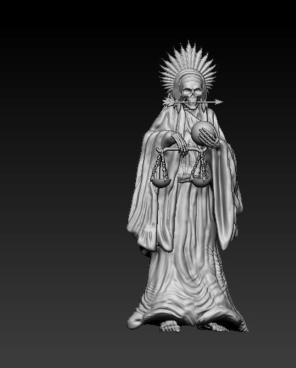 Santa Muerte model 3D print model_2