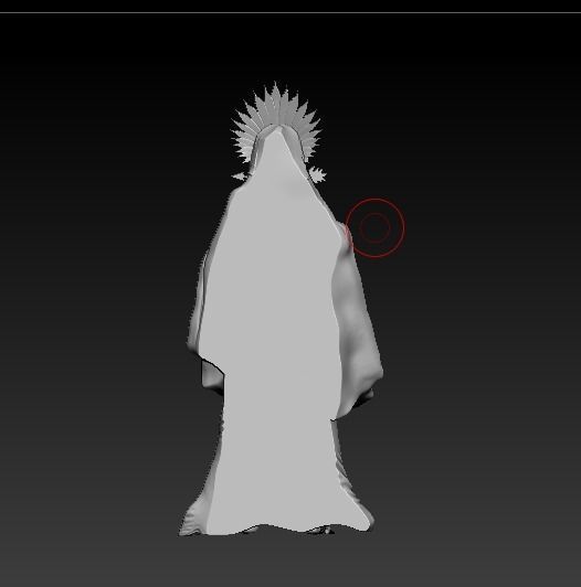 Santa Muerte model 3D print model_3
