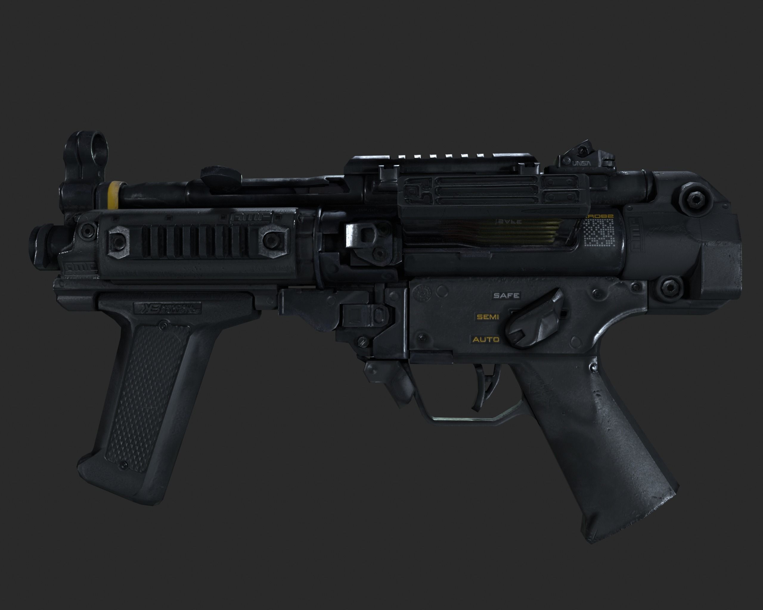 VPR  gun Low-poly 3D model_3