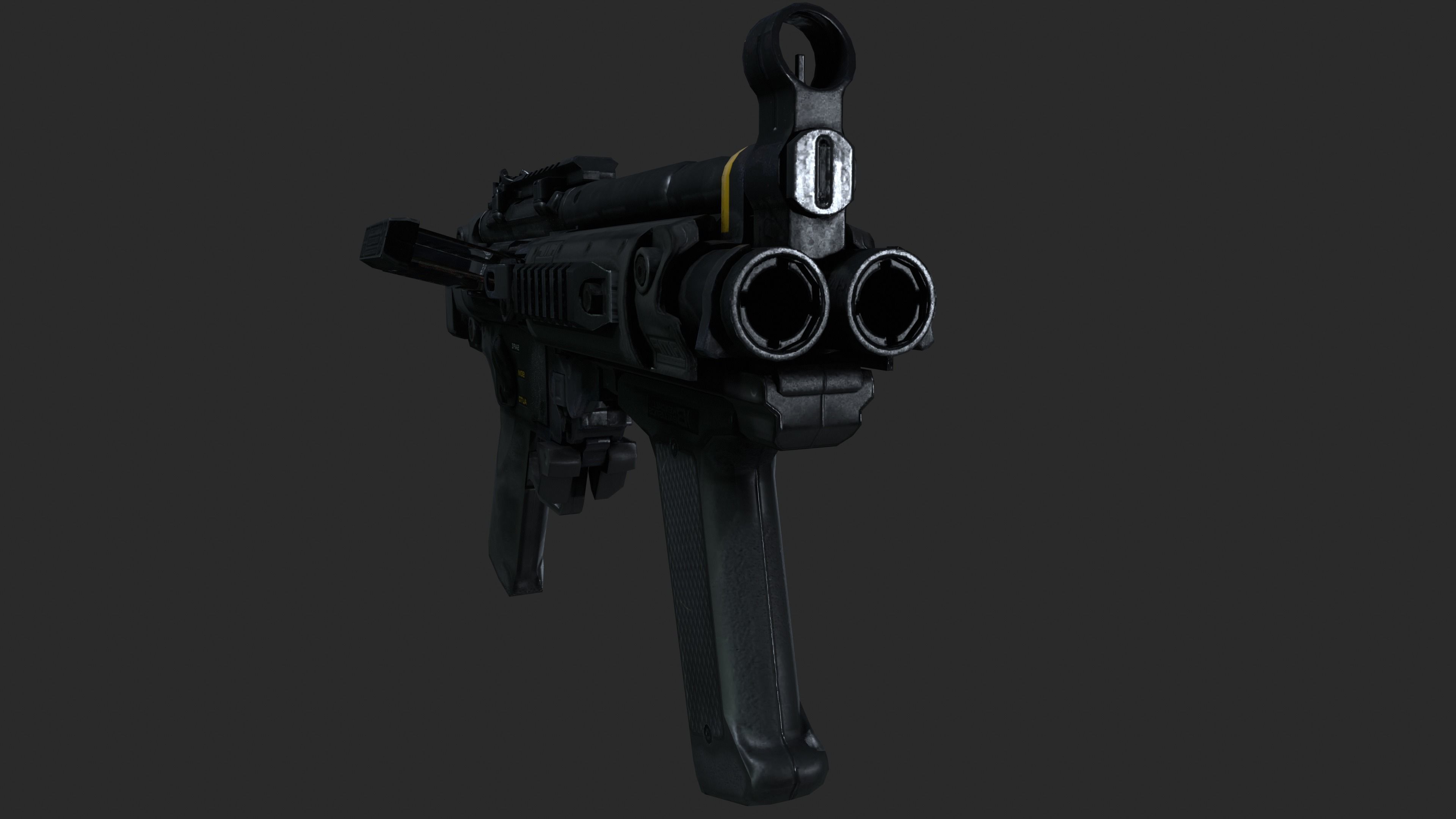 VPR  gun Low-poly 3D model_7