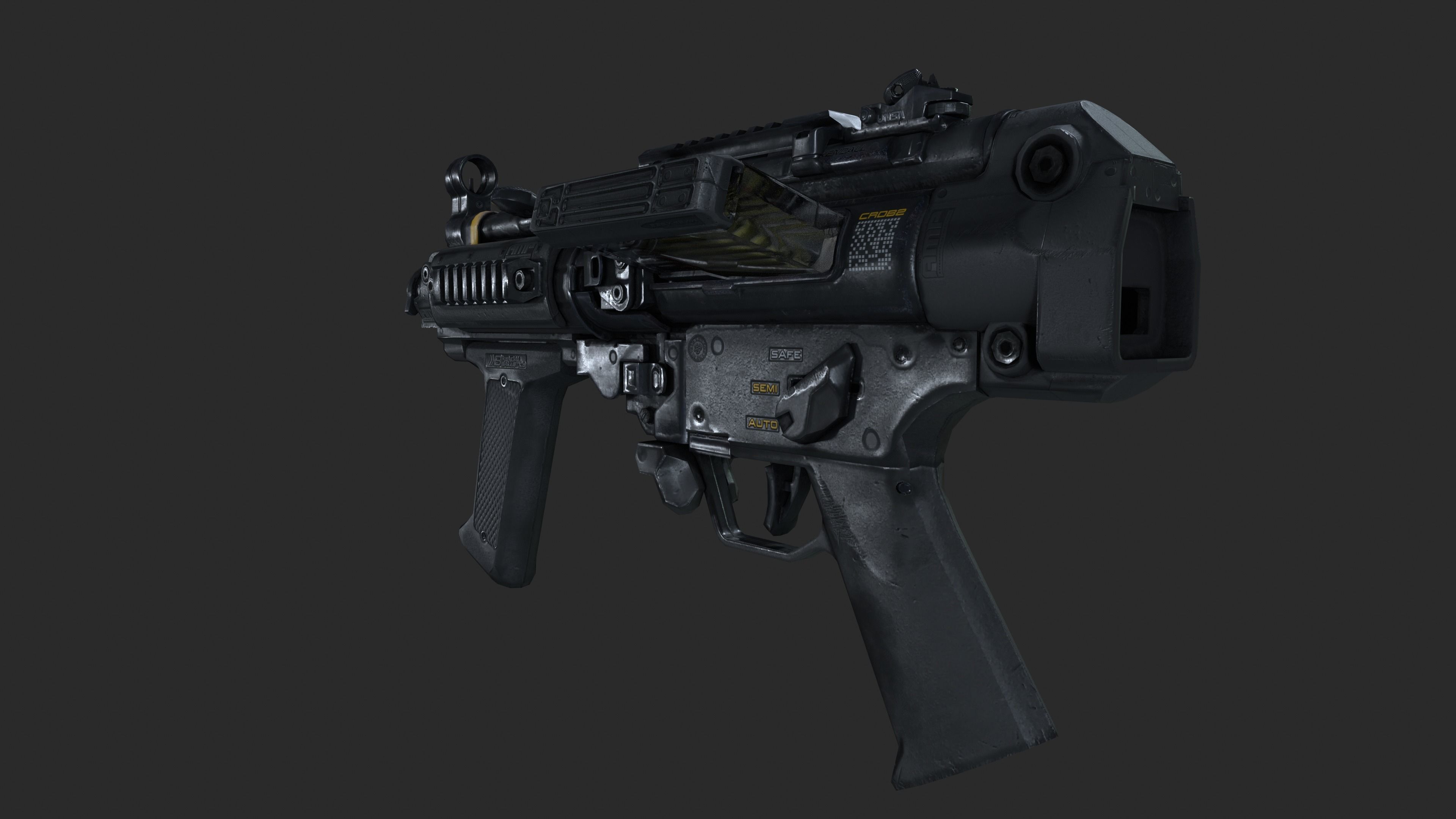 VPR  gun Low-poly 3D model_5