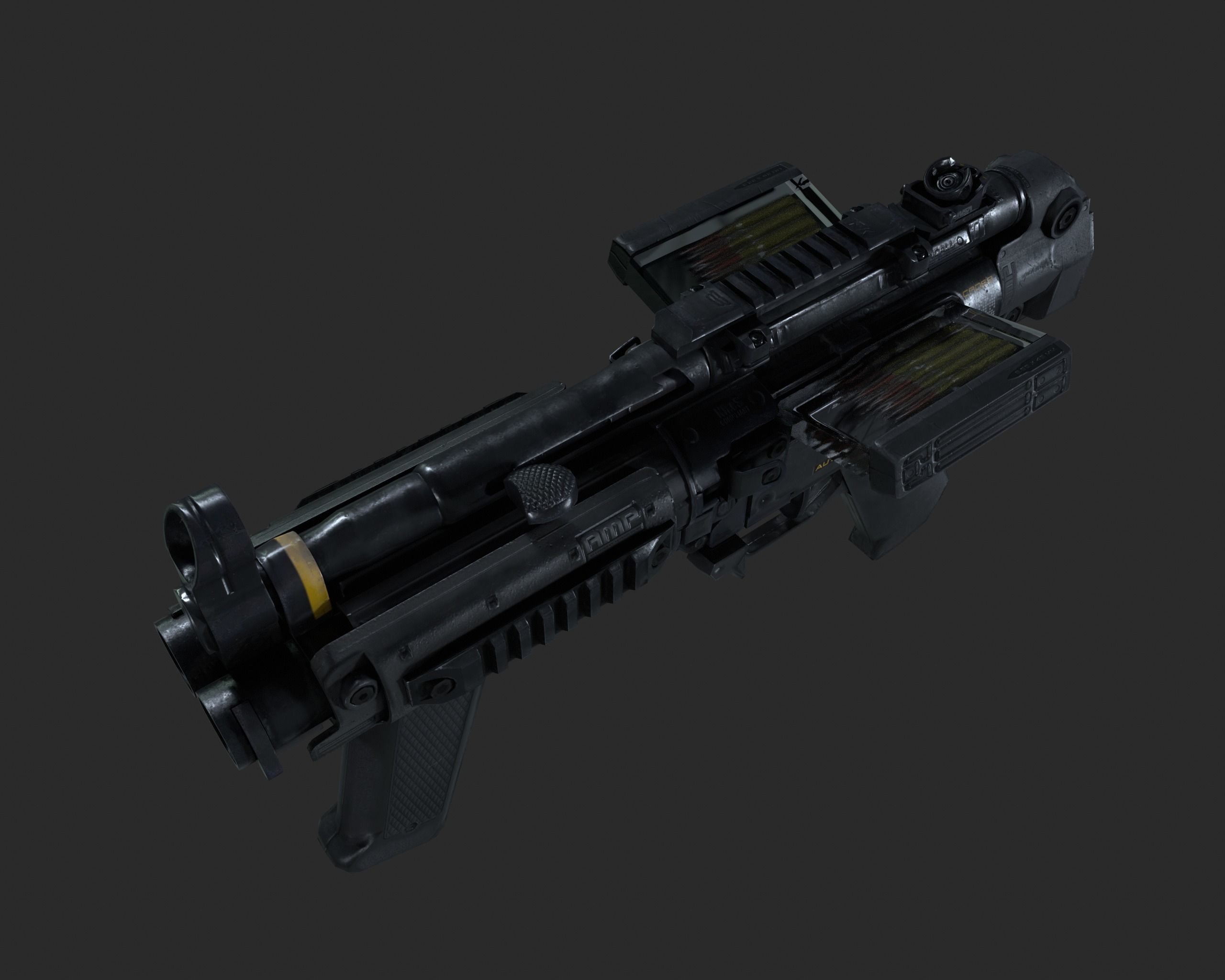 VPR  gun Low-poly 3D model_4