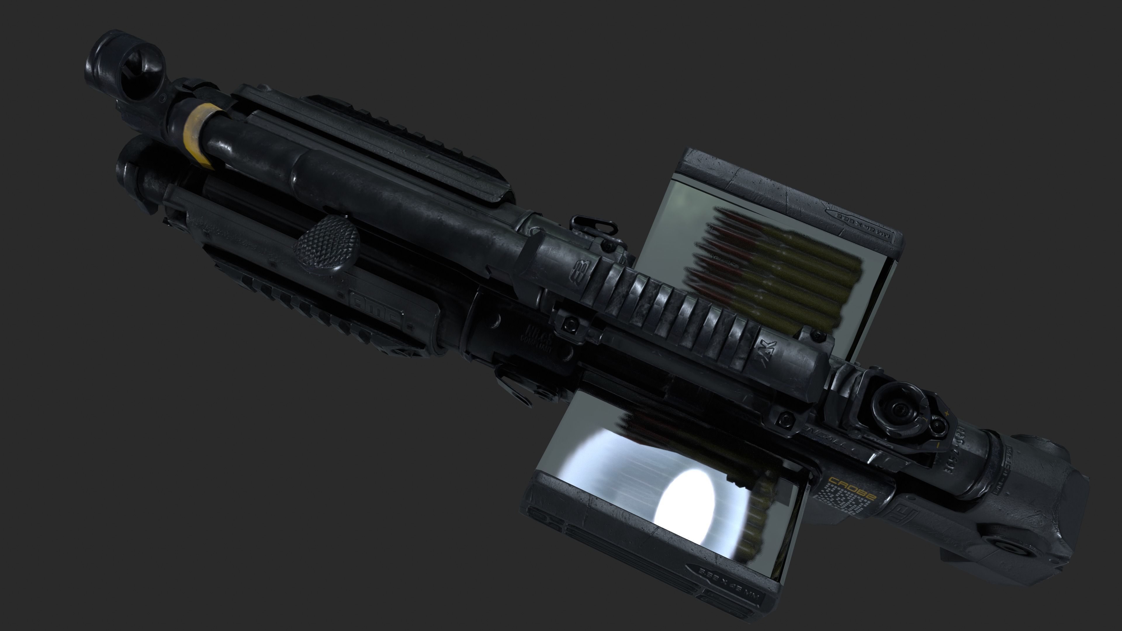 VPR  gun Low-poly 3D model_6