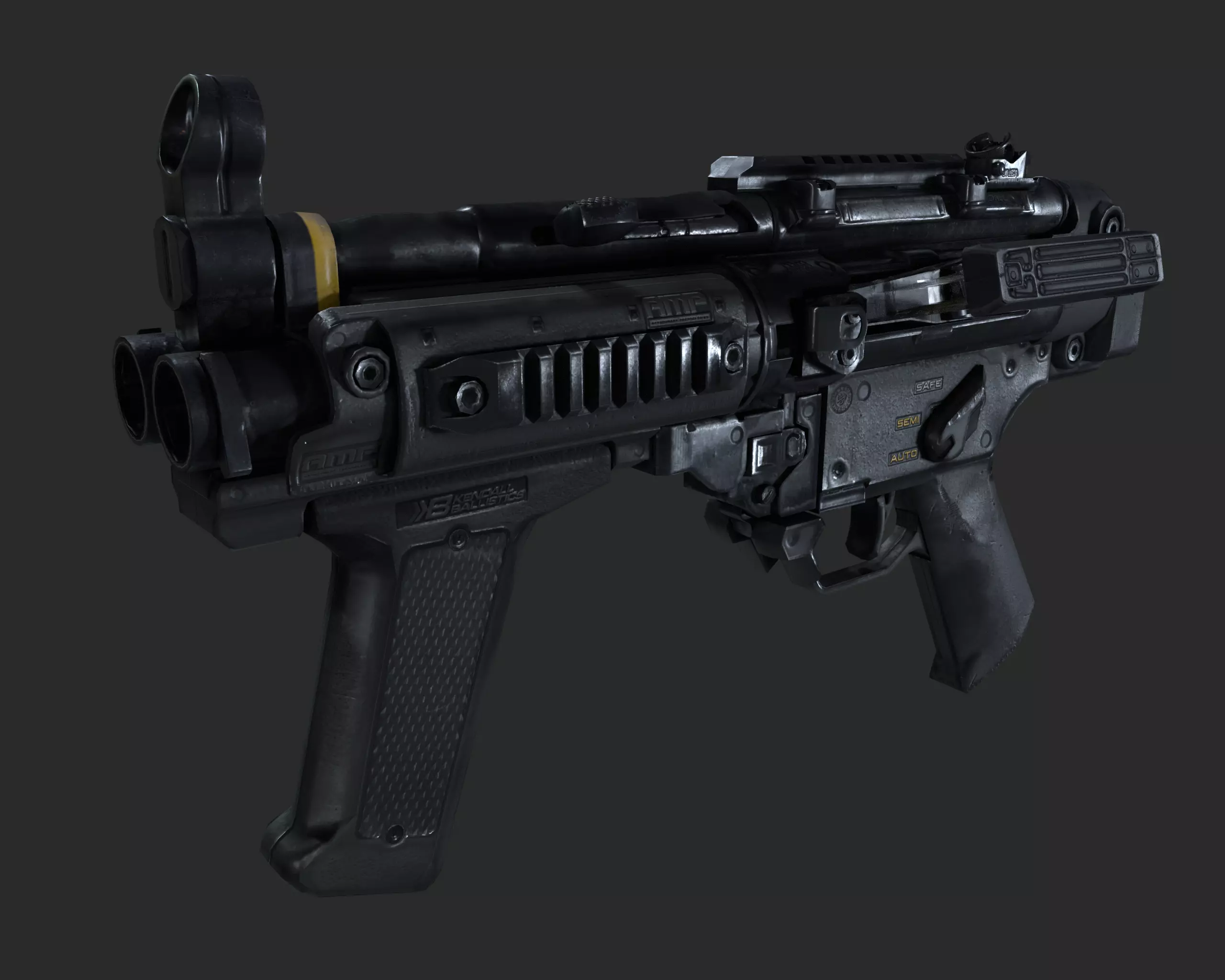 VPR  gun Low-poly 3D model_0