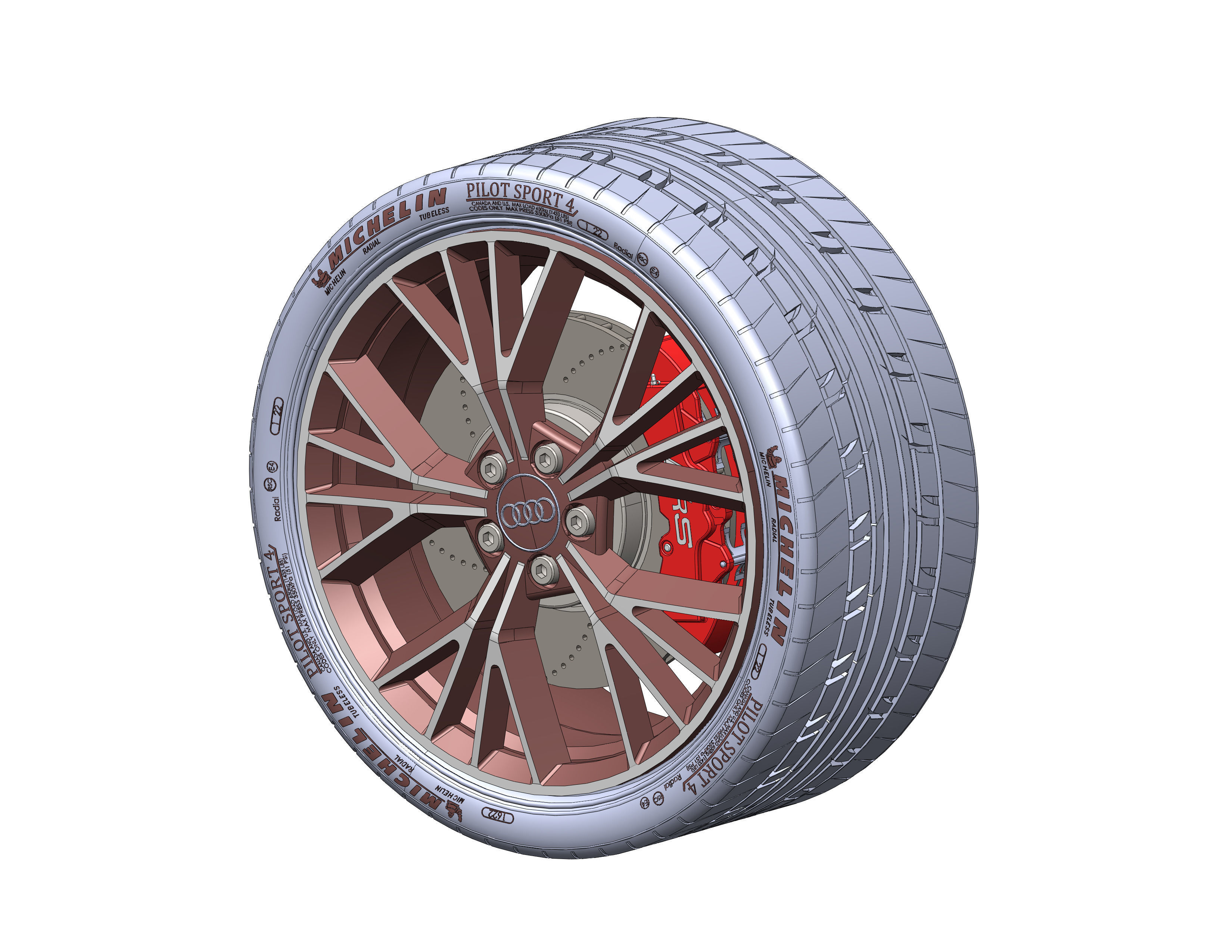 Audi Wheel Rim 3D model_1