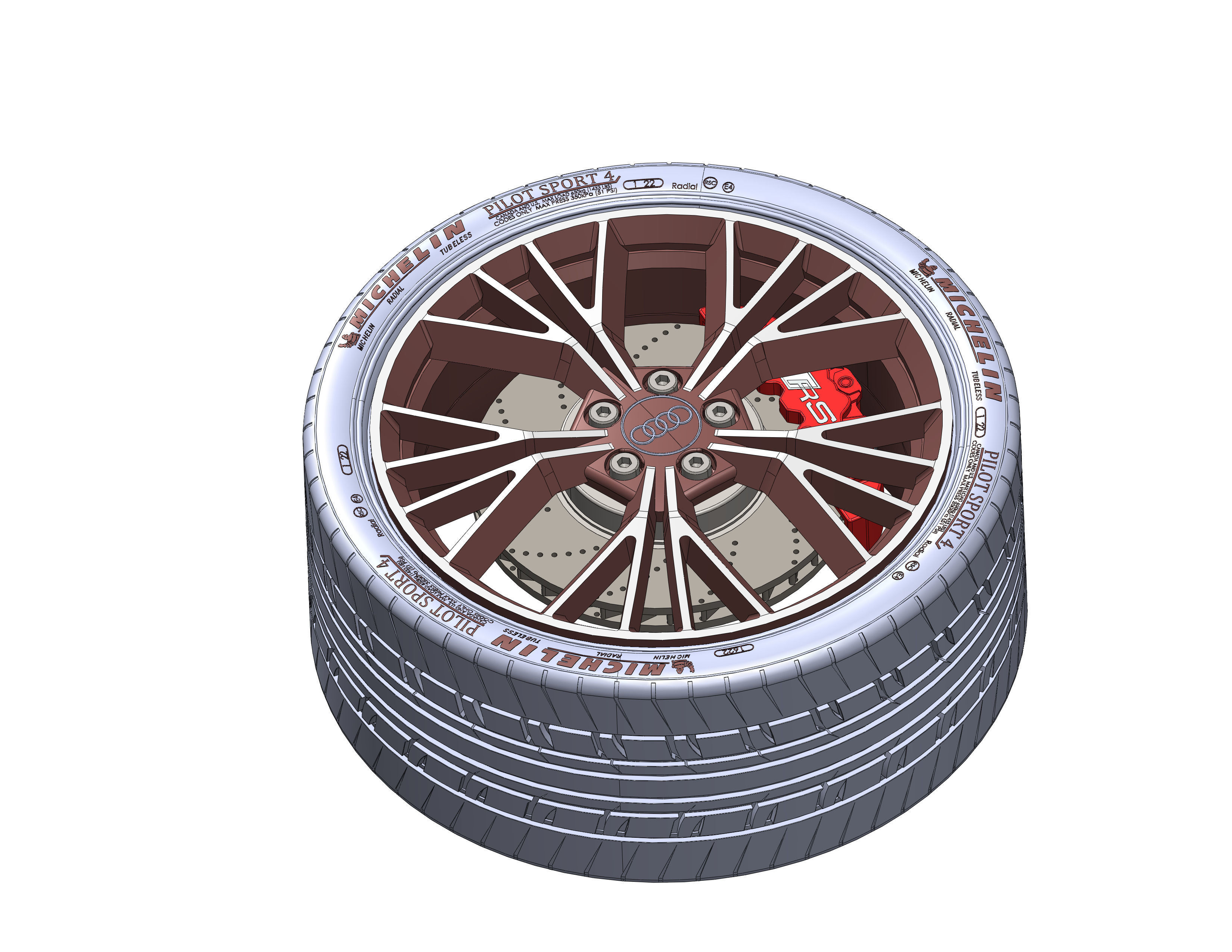 Audi Wheel Rim 3D model_2