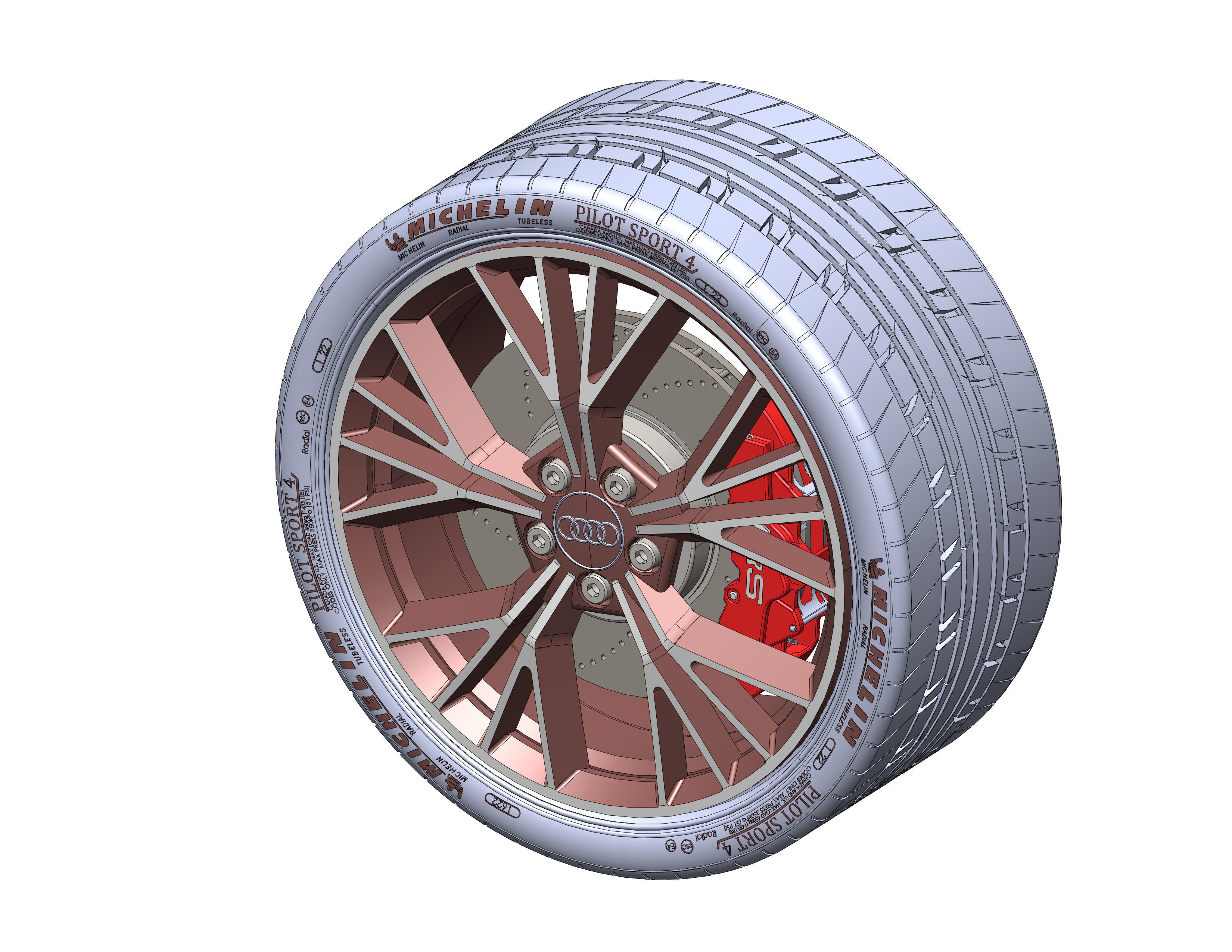 Audi Wheel Rim 3D model_5