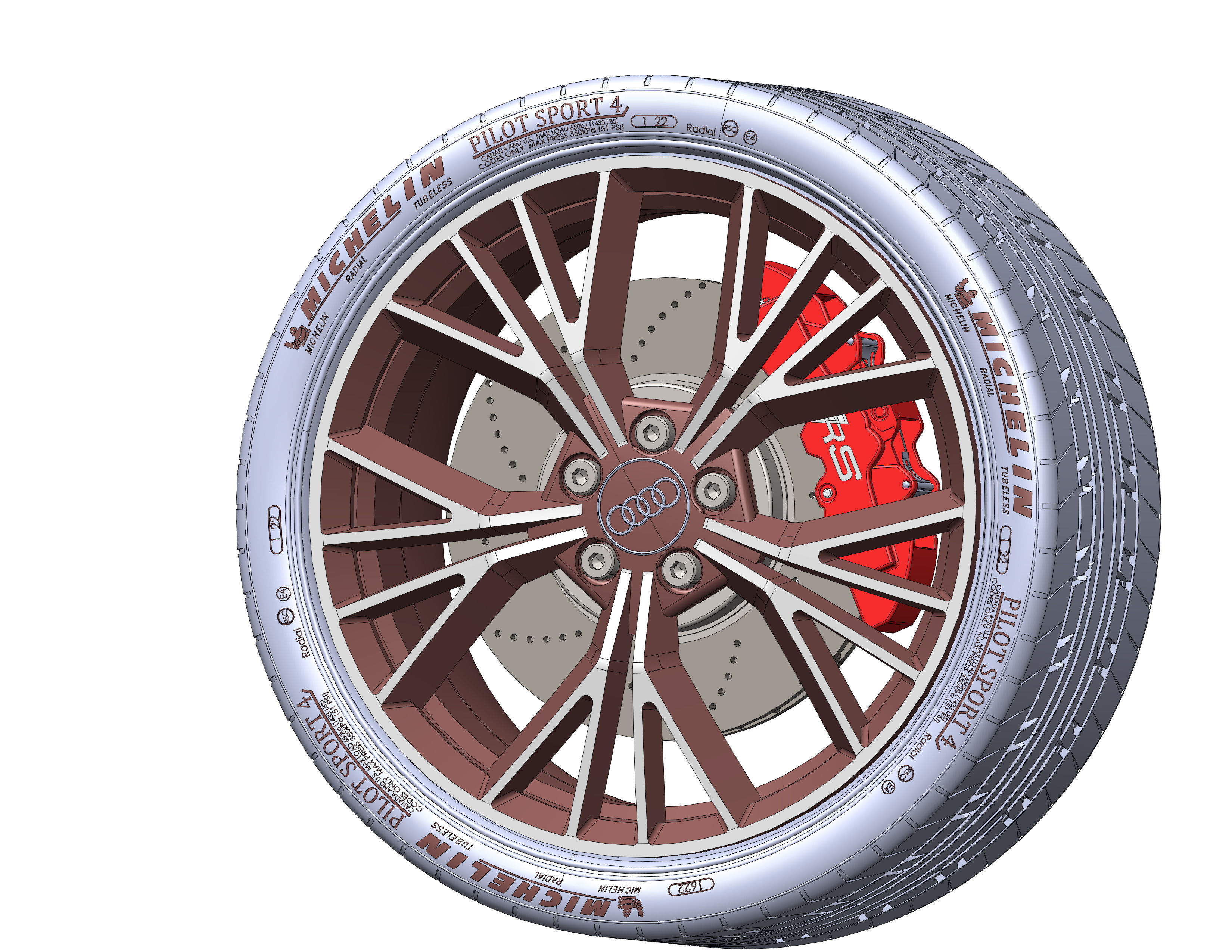 Audi Wheel Rim 3D model_3