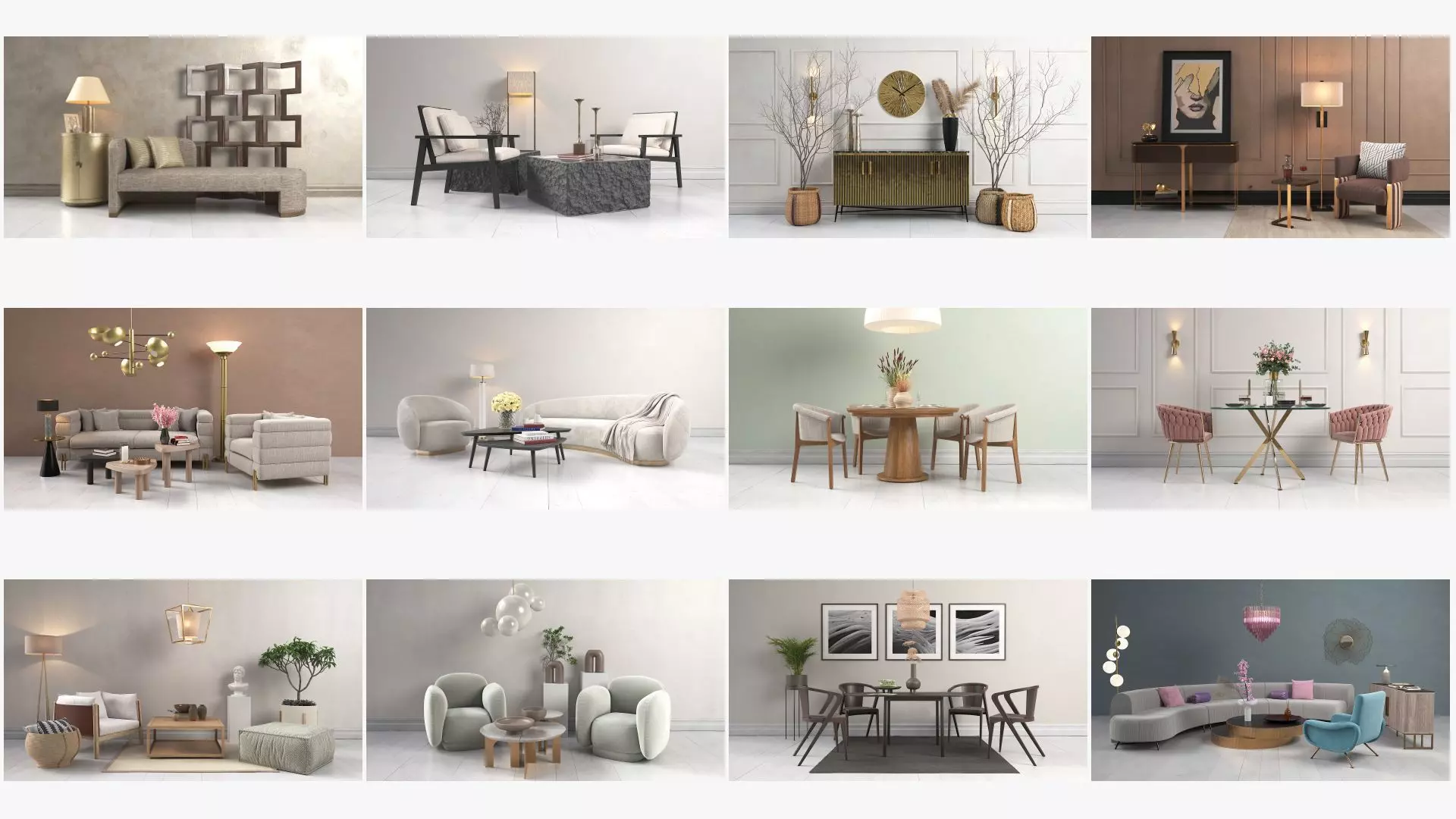 Archmodels vol 273 for c4d - furniture sets 3D model
