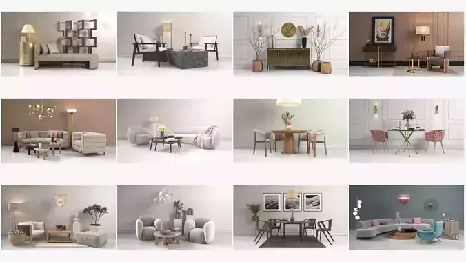 Archmodels vol 273 for c4d - furniture sets