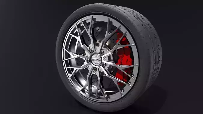 Nissan Wheel Rim 3D model Nissan Wheel Rim 3D model
