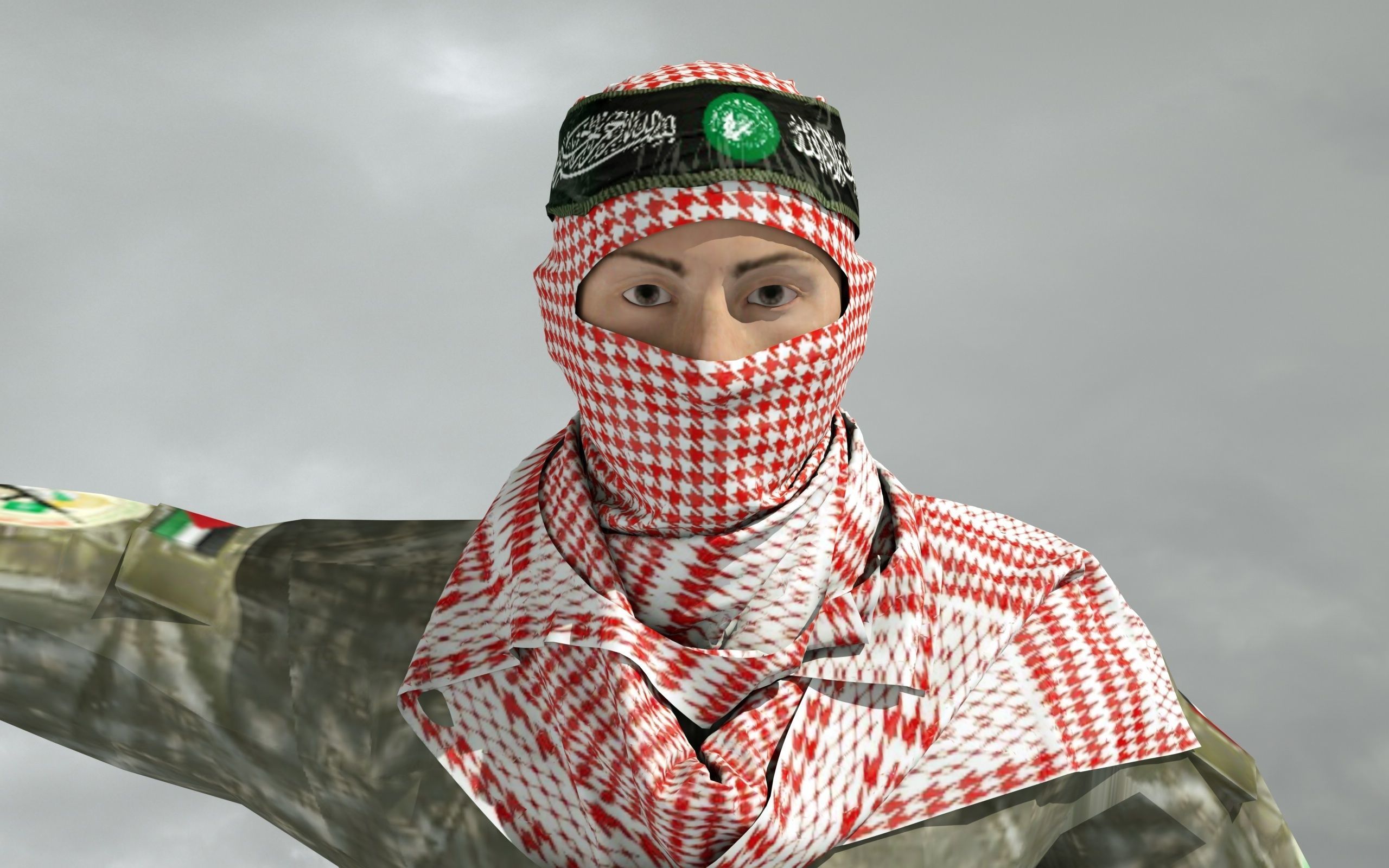  Al Qassam Brigades  Ebu Ubeyde soldier Low-poly 3D model_17