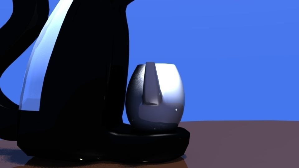 Coffee Machine Teapot and Table Free 3D print model_3