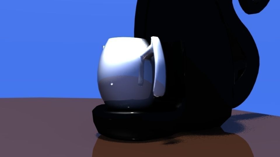 Coffee Machine Teapot and Table Free 3D print model_4