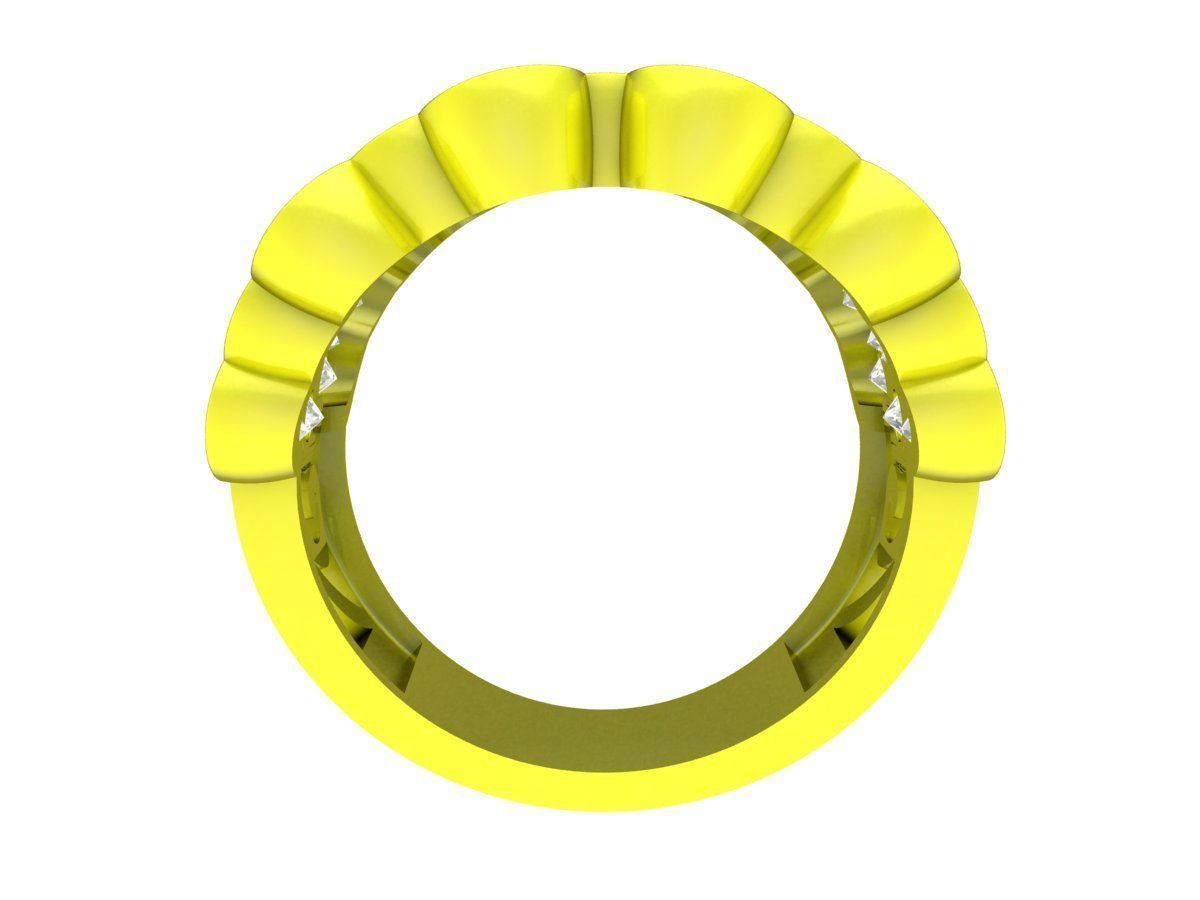 7079 Non Traditional Diamond Fashion Ring For Women 3D print model_2