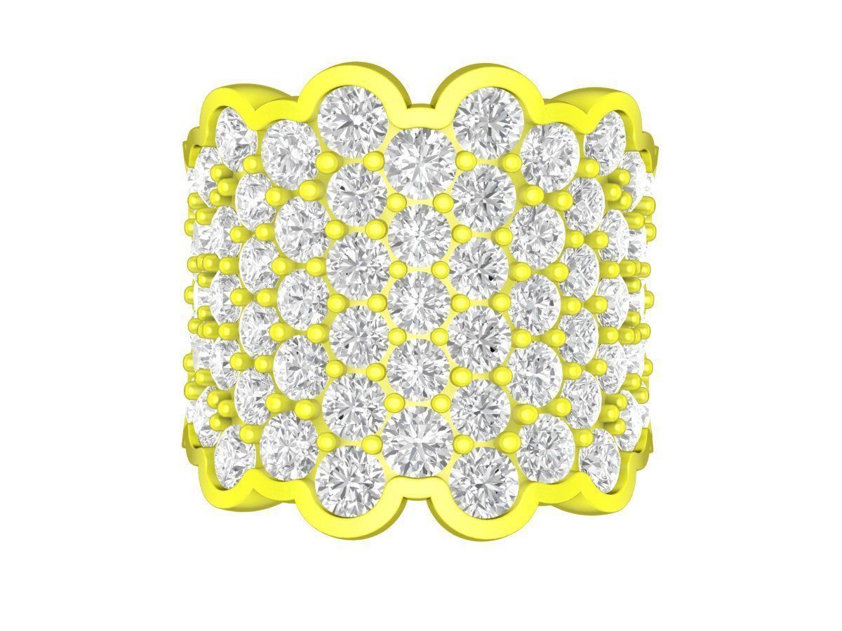 7079 Non Traditional Diamond Fashion Ring For Women 3D print model_1