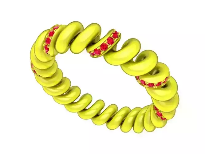 7080 Diamond Twist Ring for women