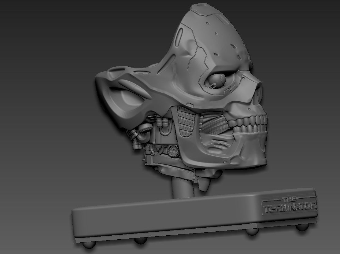 Rev-9 Terminator bust 3D print model_11