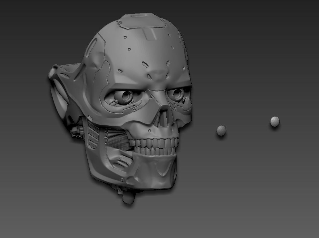 Rev-9 Terminator bust 3D print model_20