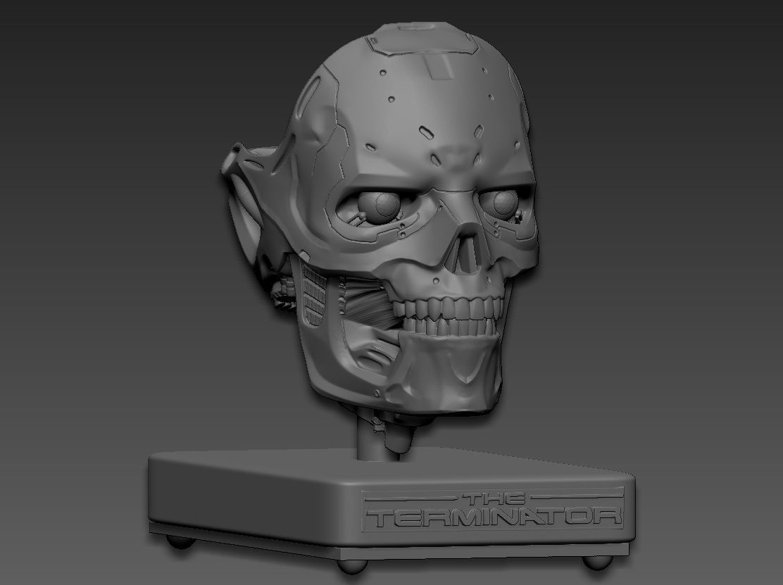 Rev-9 Terminator bust 3D print model_13