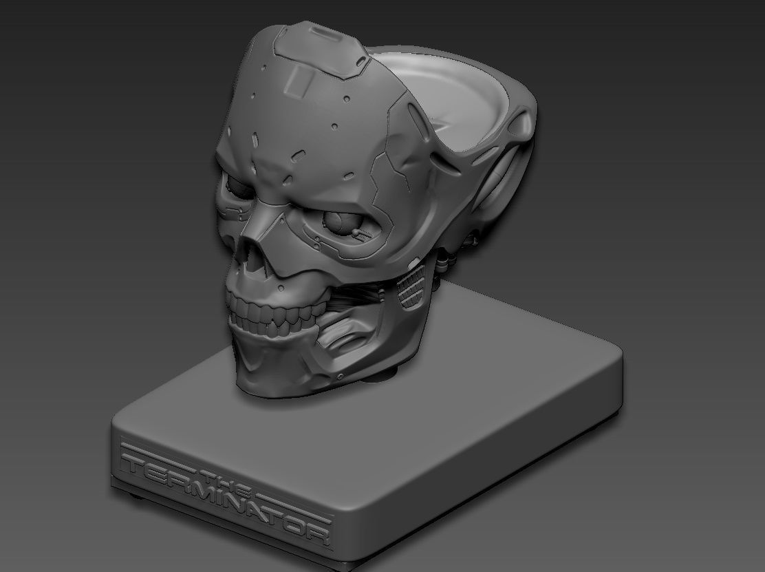 Rev-9 Terminator bust 3D print model_15