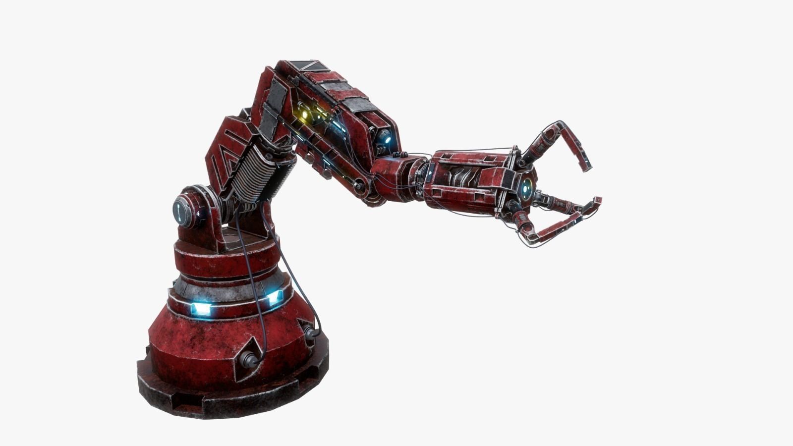 Robotic Arms  Low-poly 3D model_4