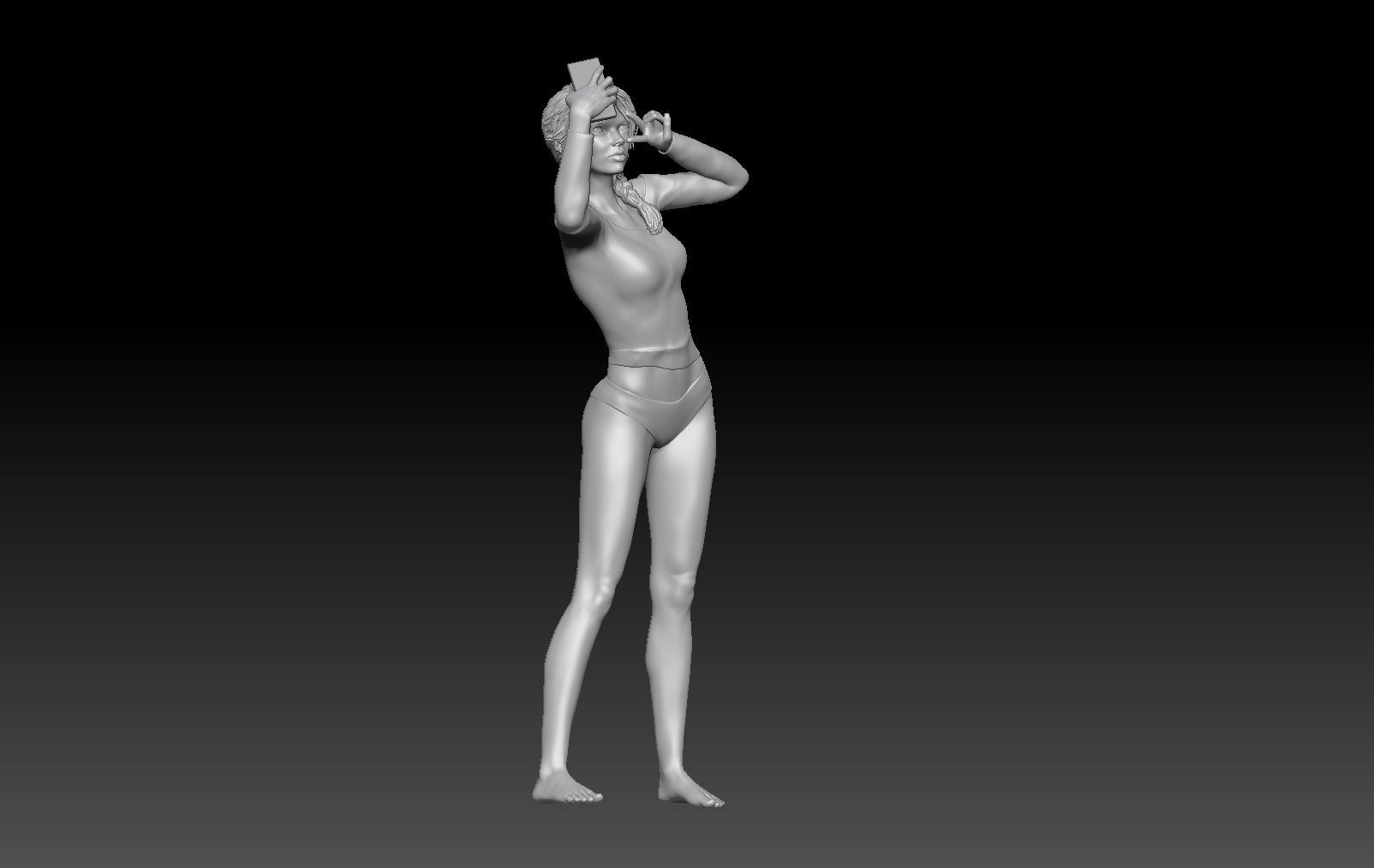 TINDER POSES GIRL 4 3D print model_7