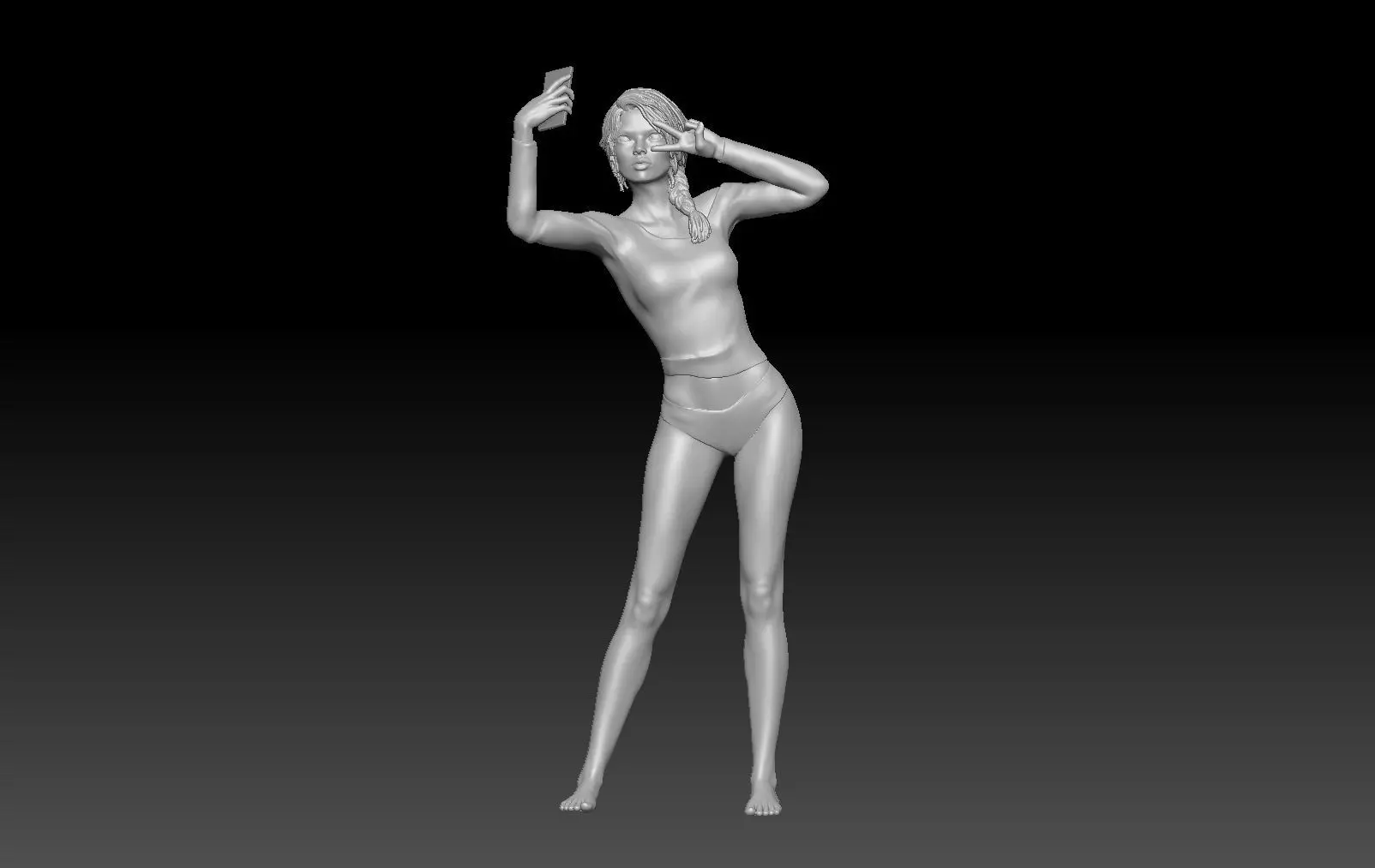 TINDER POSES GIRL 4 3D print model_0