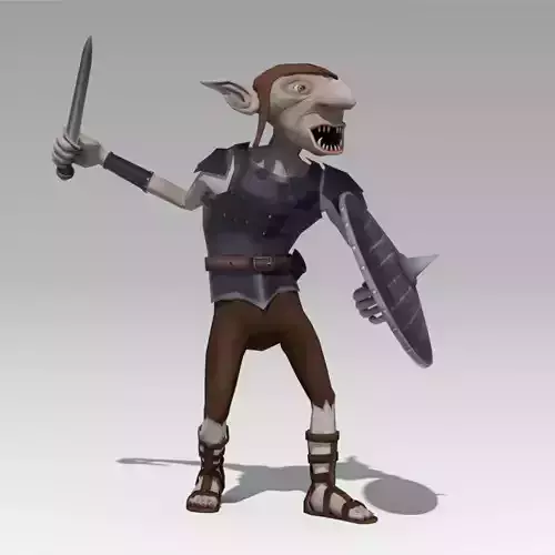 Goblin Animated Low-poly 3D model