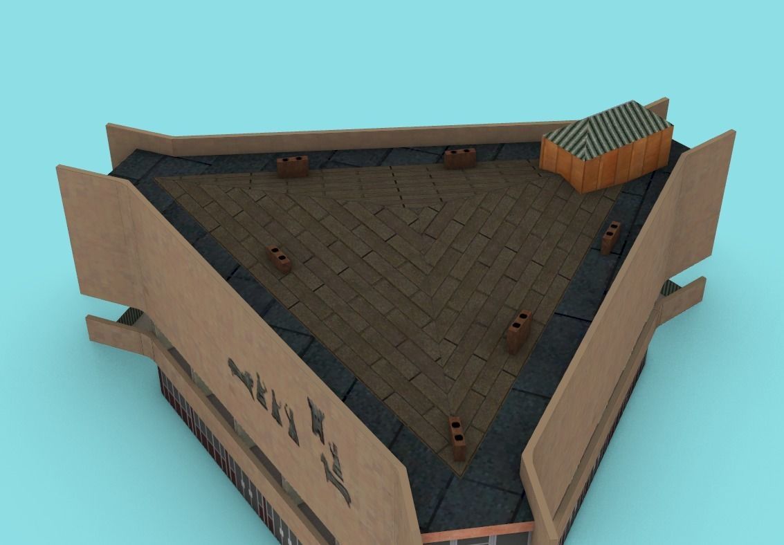 Yerevan Chess House Low-poly 3D model_3
