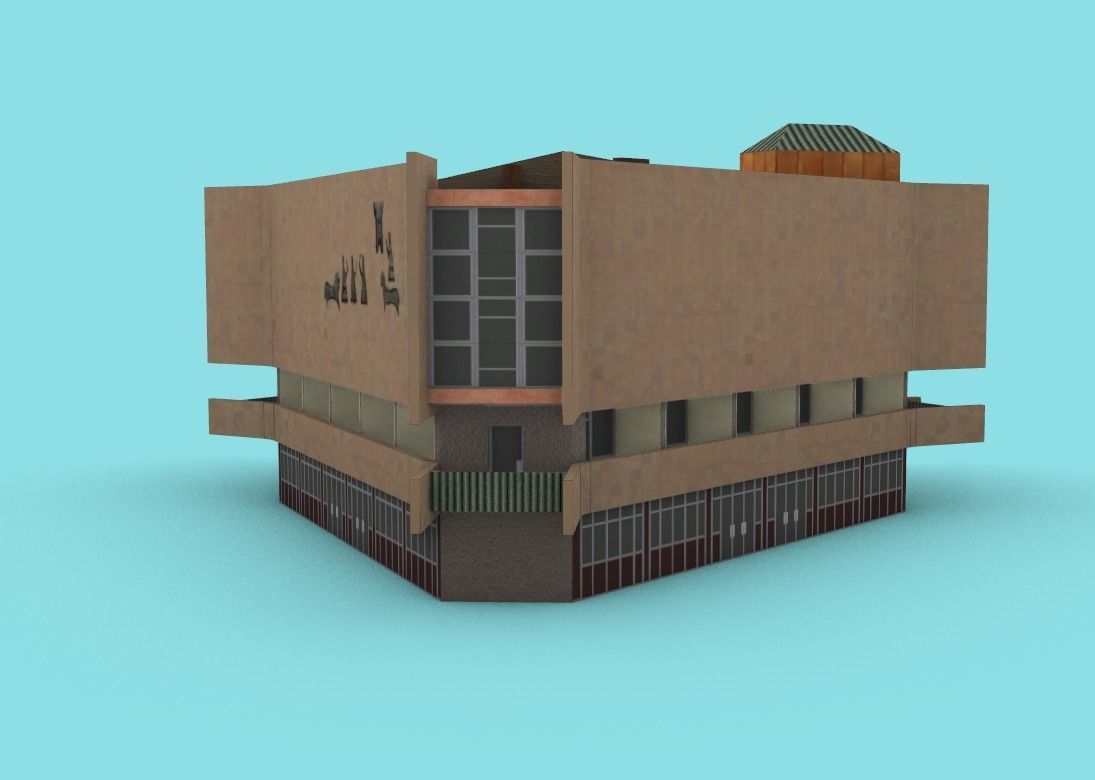 Yerevan Chess House Low-poly 3D model_2
