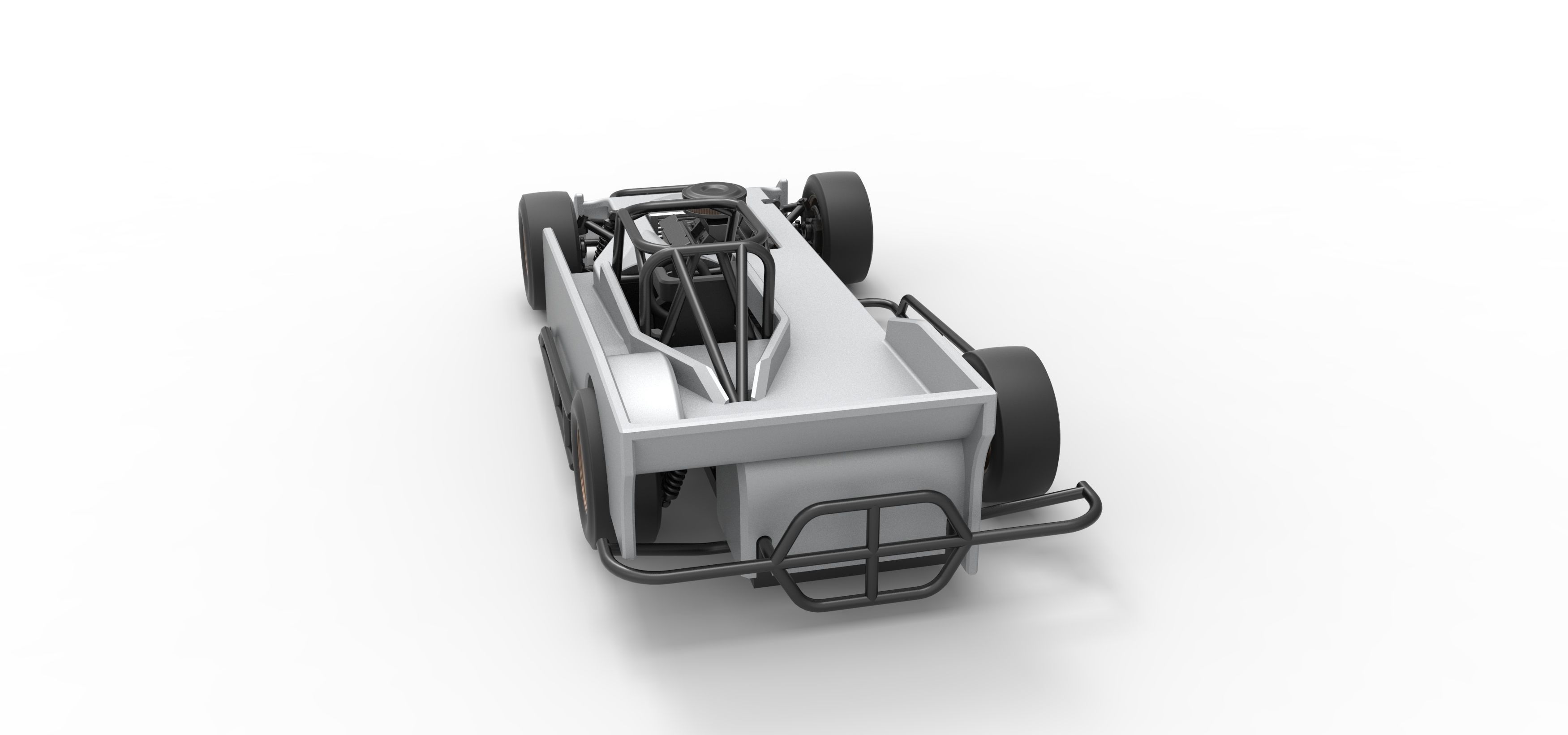 Small Block Supermodified race car Scale 1 to 25 3D print model_14