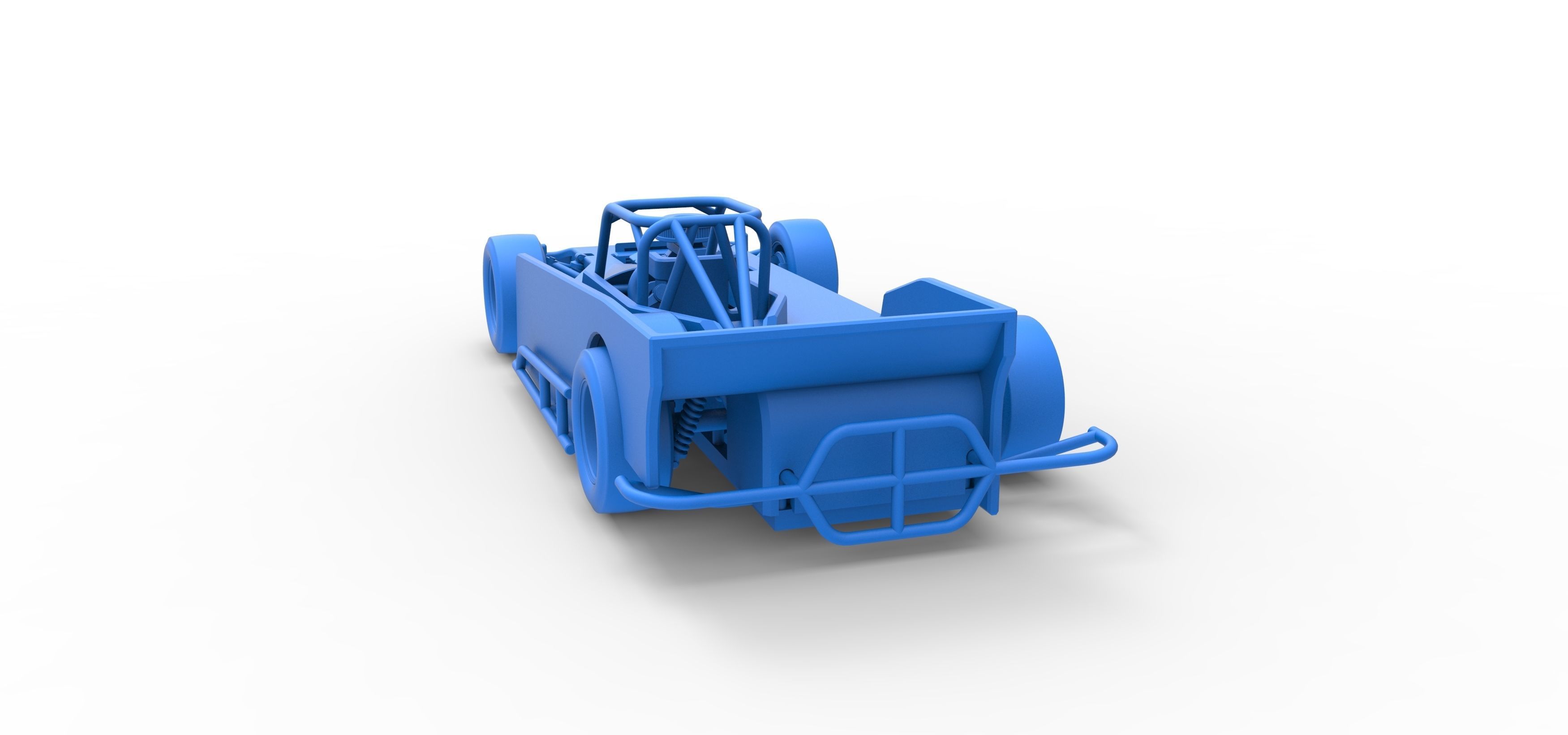 Small Block Supermodified race car Scale 1 to 25 3D print model_41