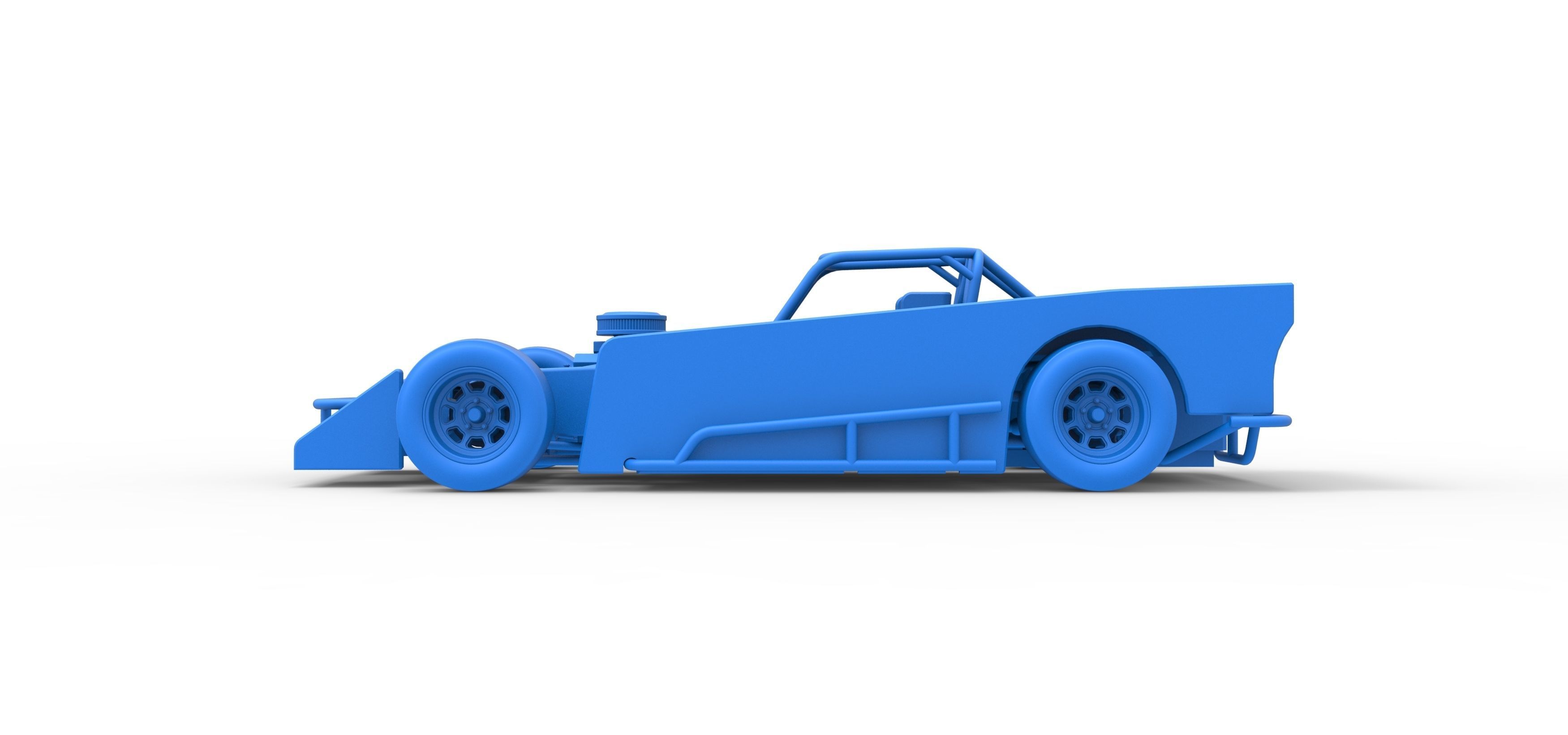 Small Block Supermodified race car Scale 1 to 25 3D print model_36