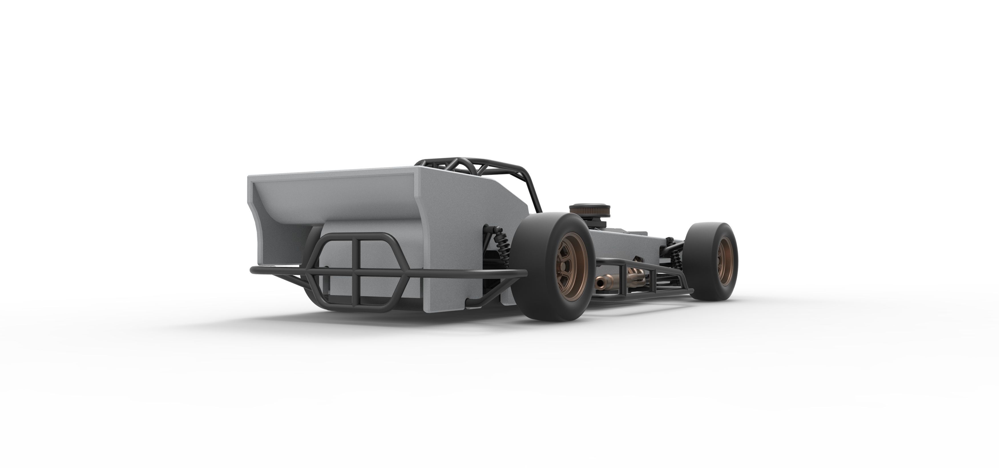 Small Block Supermodified race car Scale 1 to 25 3D print model_19
