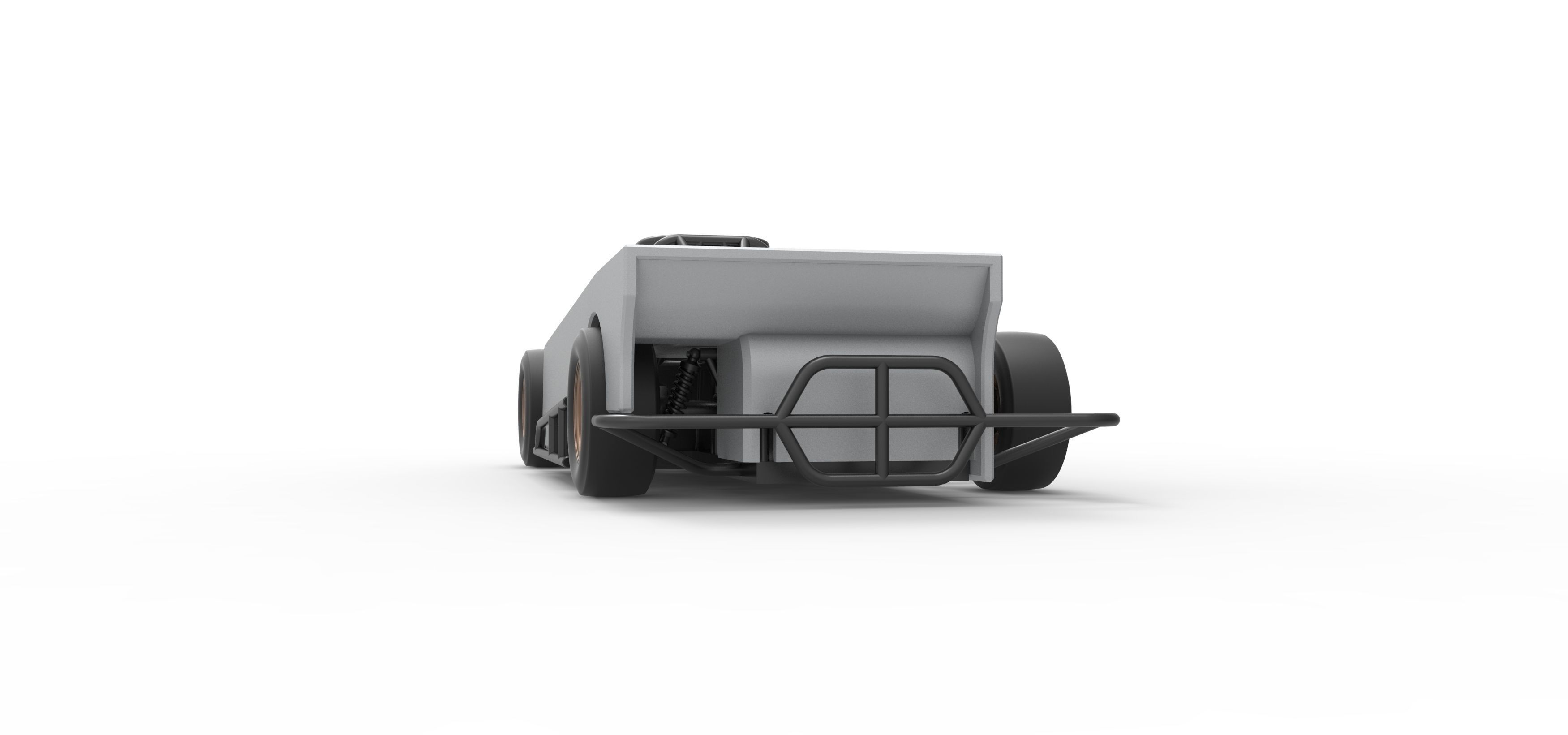 Small Block Supermodified race car Scale 1 to 25 3D print model_15