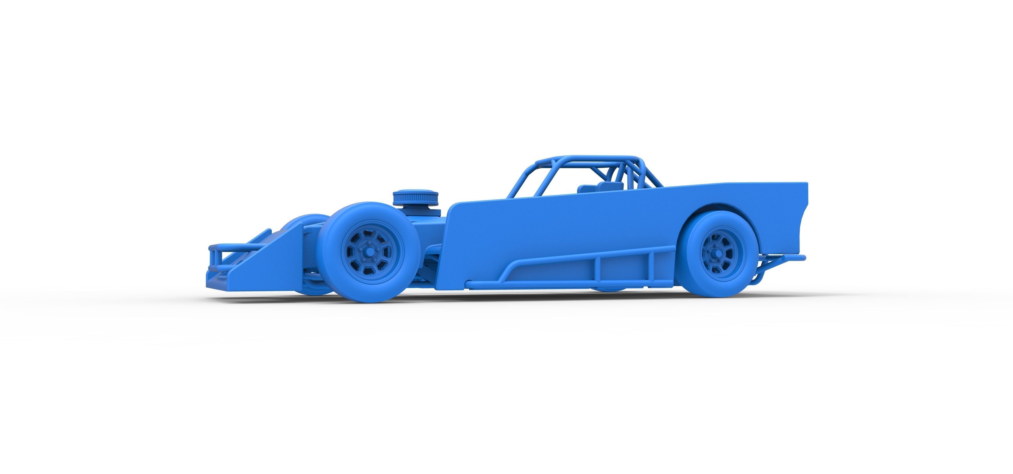 Small Block Supermodified race car Scale 1 to 25 3D print model_29