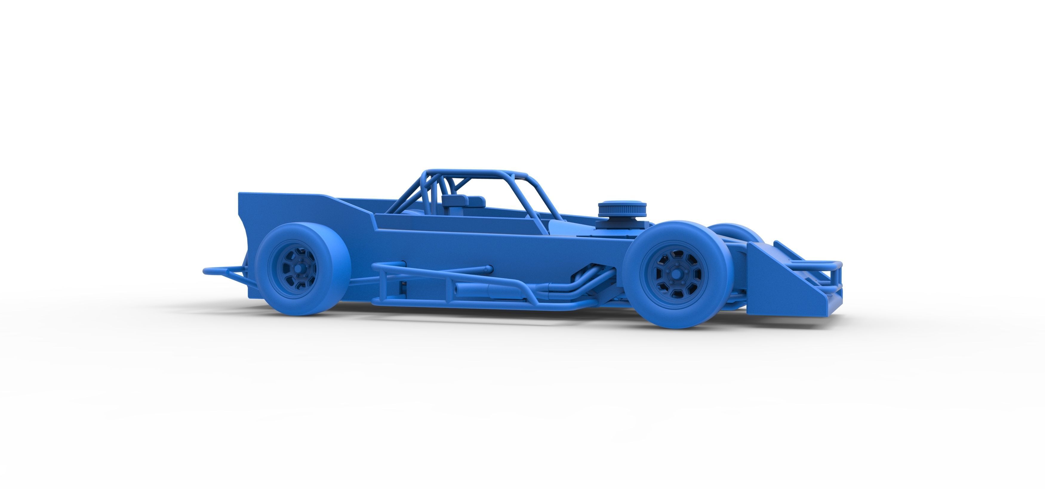 Small Block Supermodified race car Scale 1 to 25 3D print model_52